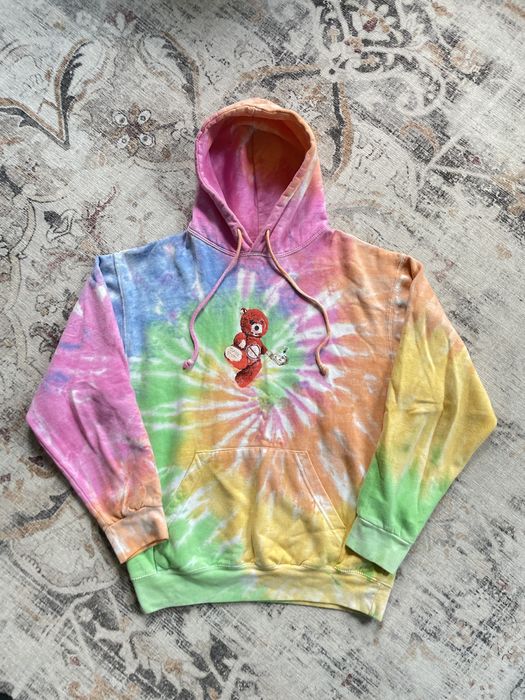 Wish you were discount here tie dye hoodie