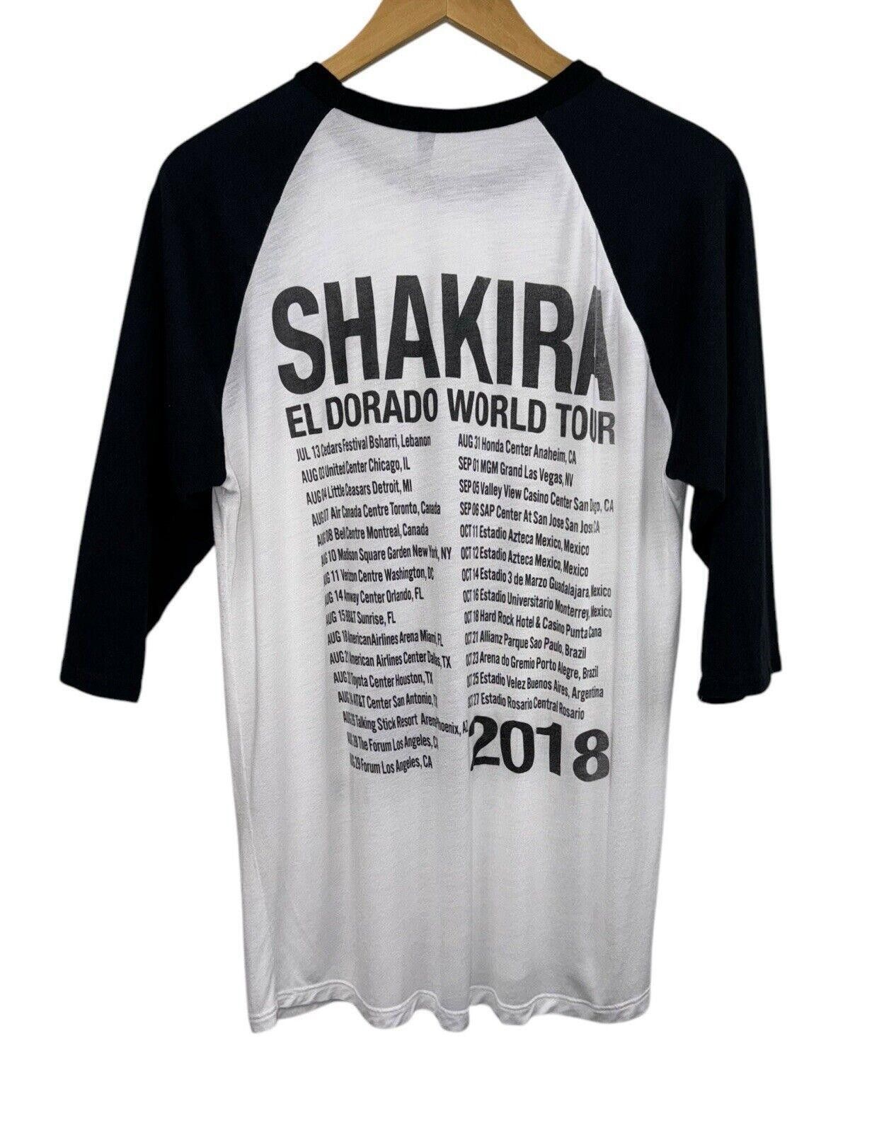 Designer Shakira El Dorado Tour 2018 Concert Raglan Cut Shirt Sz L Size US L / EU 52-54 / 3 - 2 Thumbnail