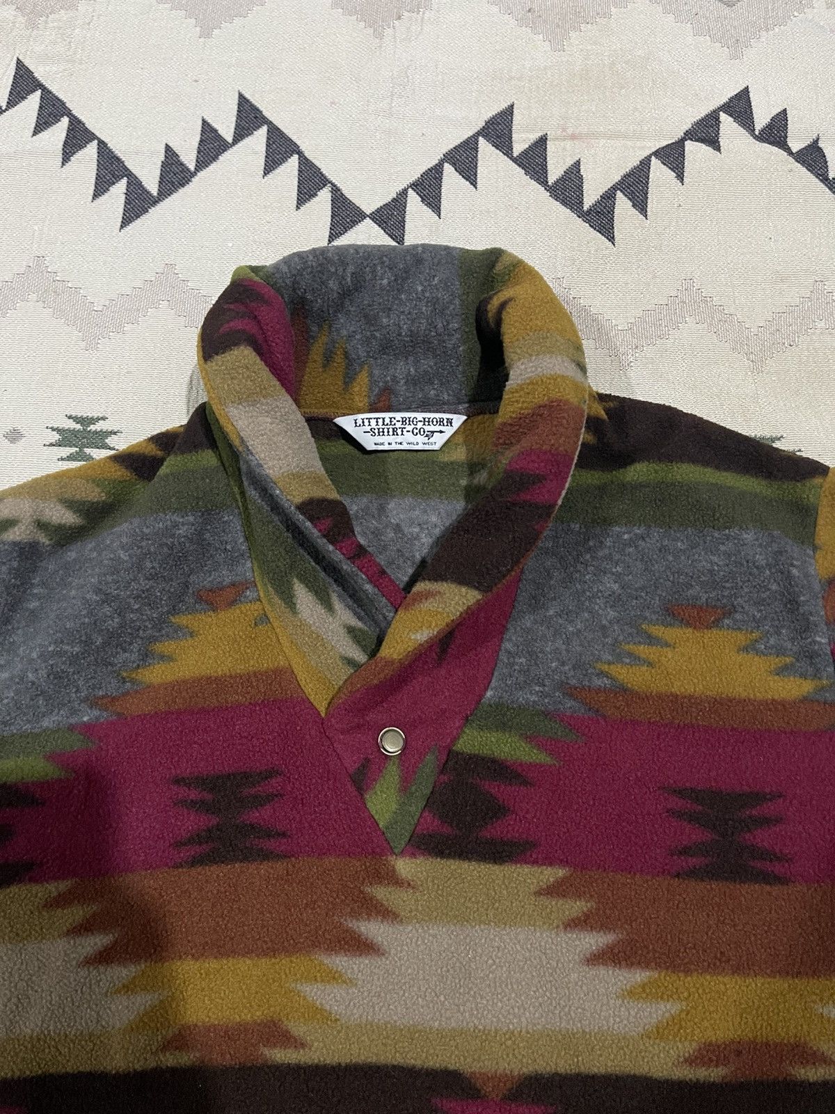 Vintage 1990s LITTLE BIG HORN SHIRT CO.SOUTHWEST PATERN SHAWL COLLAR Size US L / EU 52-54 / 3 - 6 Thumbnail