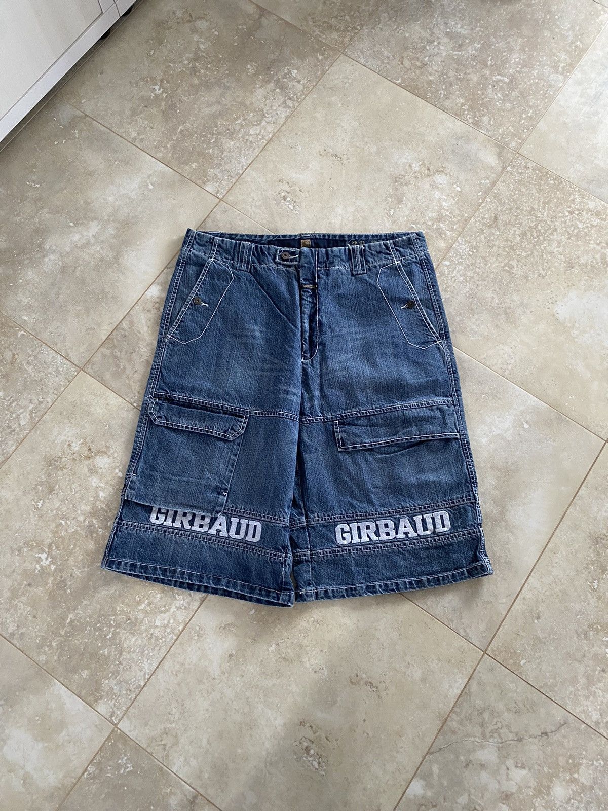 Marithe + Francois Girbaud Vintage Crazy Denim Marithe Francois Girbaud Baggy Shorts Size US 38 / EU 54 - 4 Thumbnail