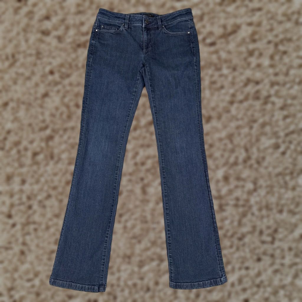 Ann Taylor Ann Taylor Jeans Womens 2 Blue Boot Curvy Fit Bootcut Stretch Dark Wash Size 26" / US 2 / IT 38 - 1 Thumbnail