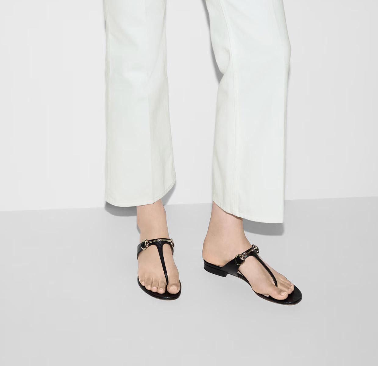 Gucci WOMEN'S THONG SANDAL WITH HORSEBIT SIZE 40 Size ONE SIZE - 2 Thumbnail