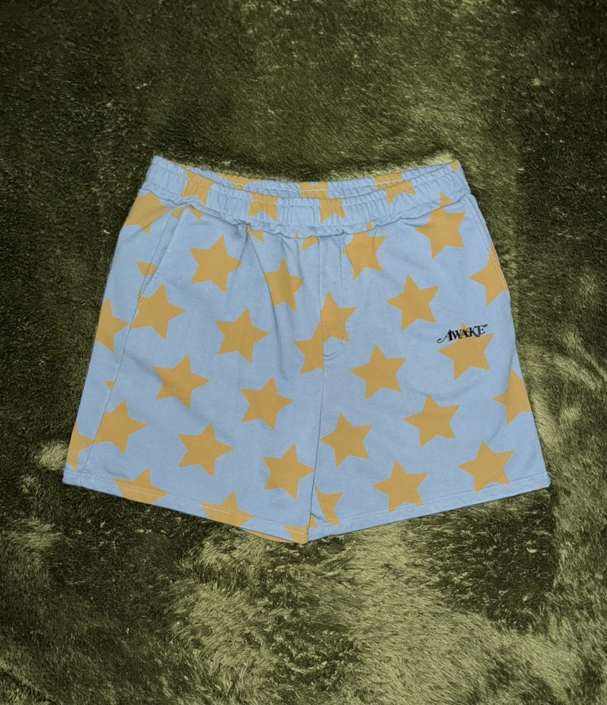 Awake NY [XXL] AWAKE NY Star Print embroidey logo Sweat Shorts Black Size US 36 / EU 52 - 1 Thumbnail
