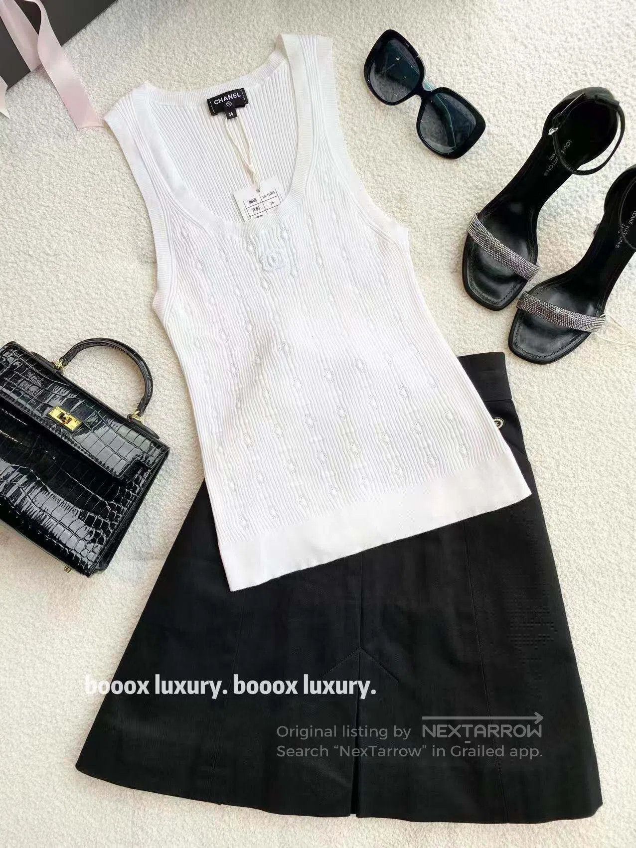Chanel Chanel Woven logo camisole| Size XXS / US 00 / IT 34 - 1 Thumbnail