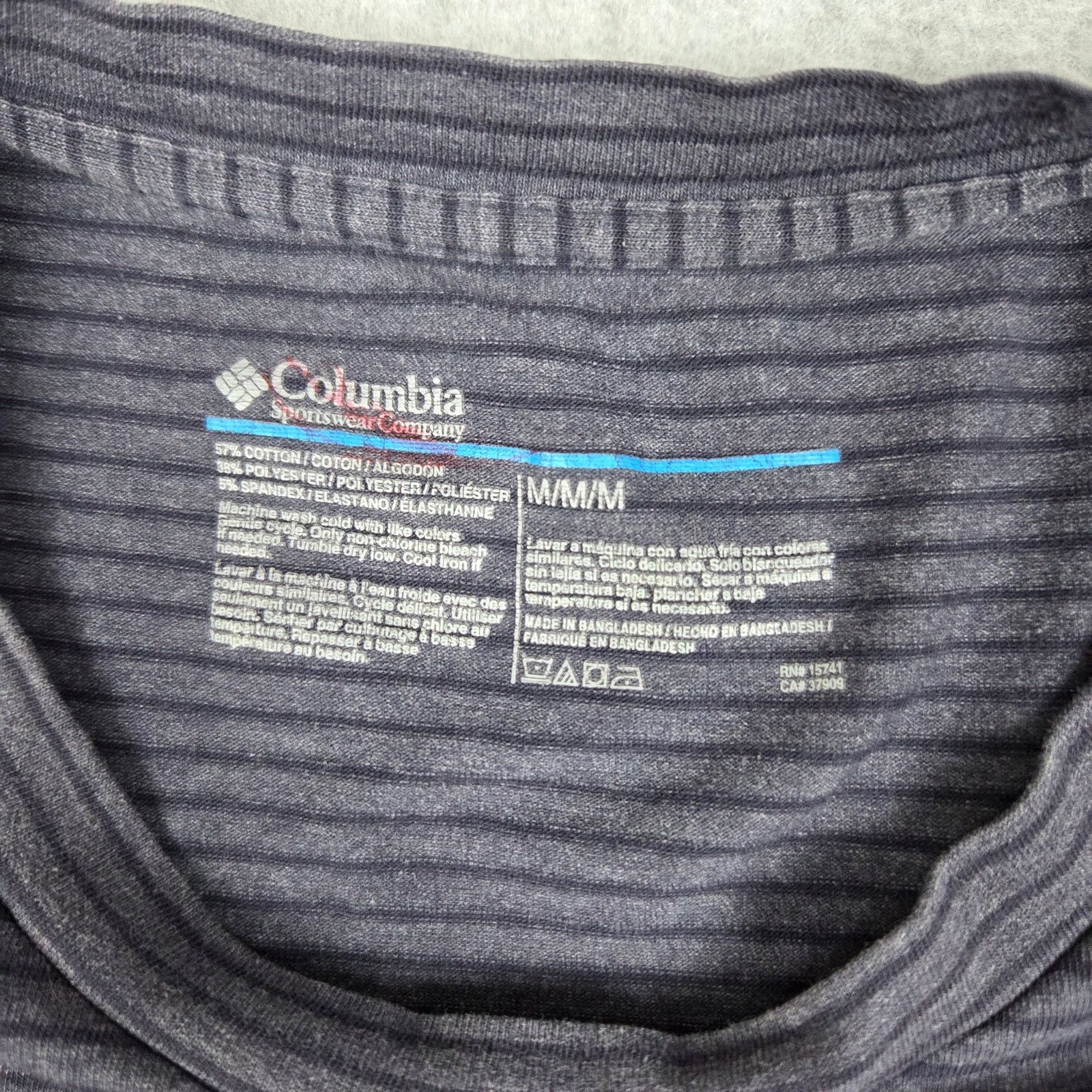 Columbia Columbia Mens Medium Gray Striped Short-Sleeve T-Shirt Size US M / EU 48-50 / 2 - 5 Thumbnail