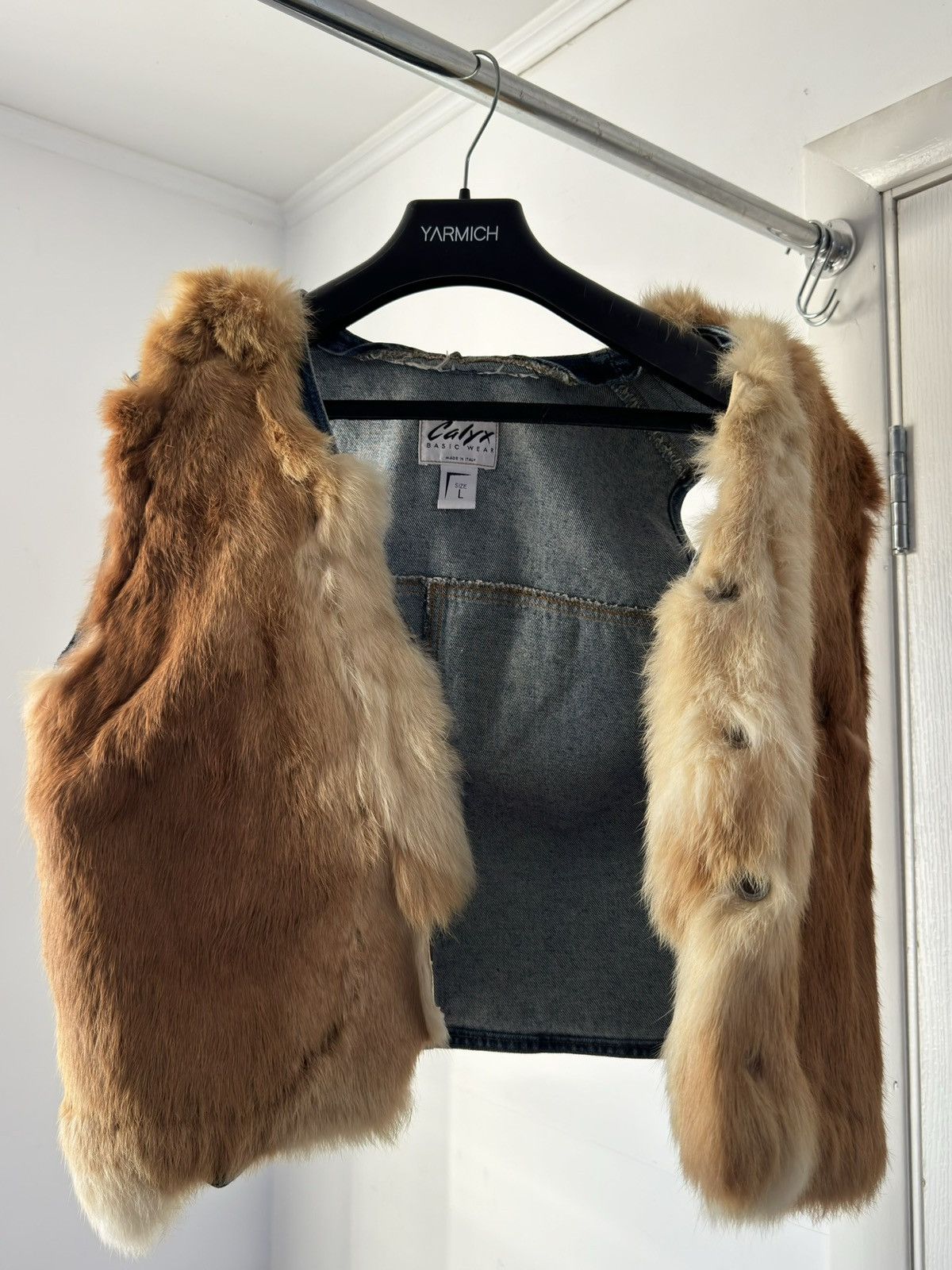 Vintage Vintage Denim Vest Fox Fur Real 100% Fur Jacket Size M / US 6-8 / IT 42-44 - 4 Thumbnail