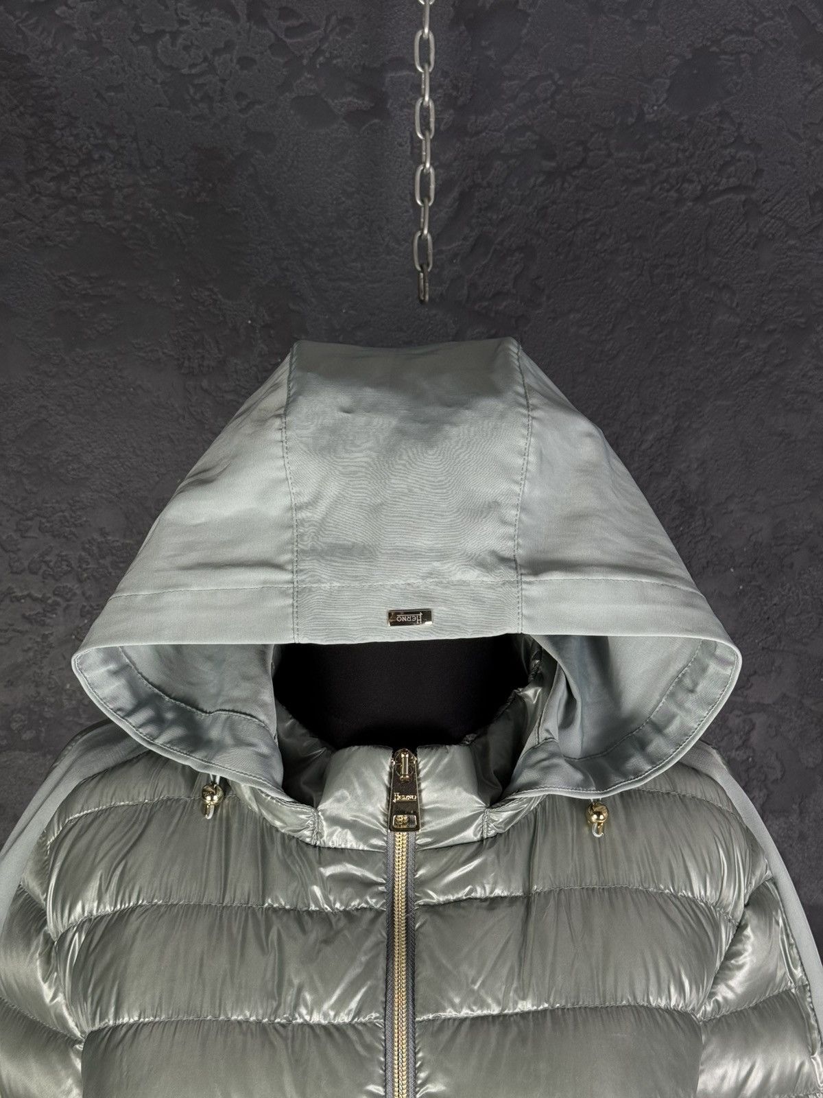 Herno Herno Women’s Long Down Puffer Jacket Hooded Silver Gray Size XXL / US 16-18 / IT 52-54 - 5 Thumbnail
