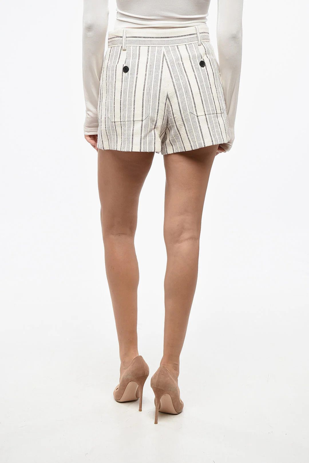 Dior o1mm0326 Cotton-Blend Short in White Size 28" / US 6 / IT 42 - 2 Thumbnail