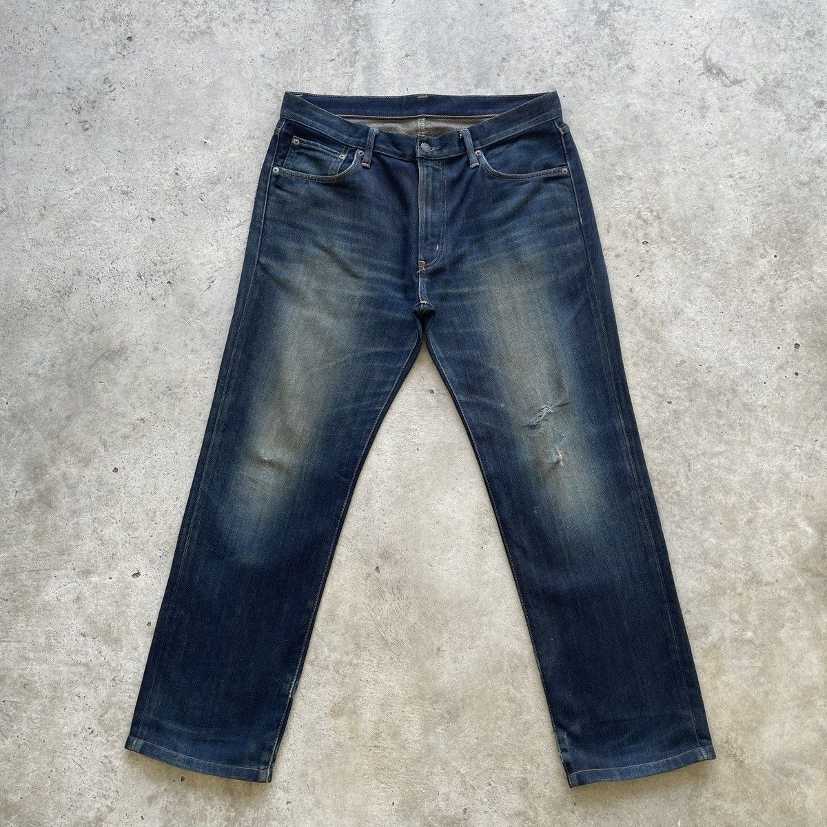 Edwin Vintage Edwin 502 Made In Japan Rusty Jeans Distressed Pants Size US 34 / EU 50 - 1 Thumbnail