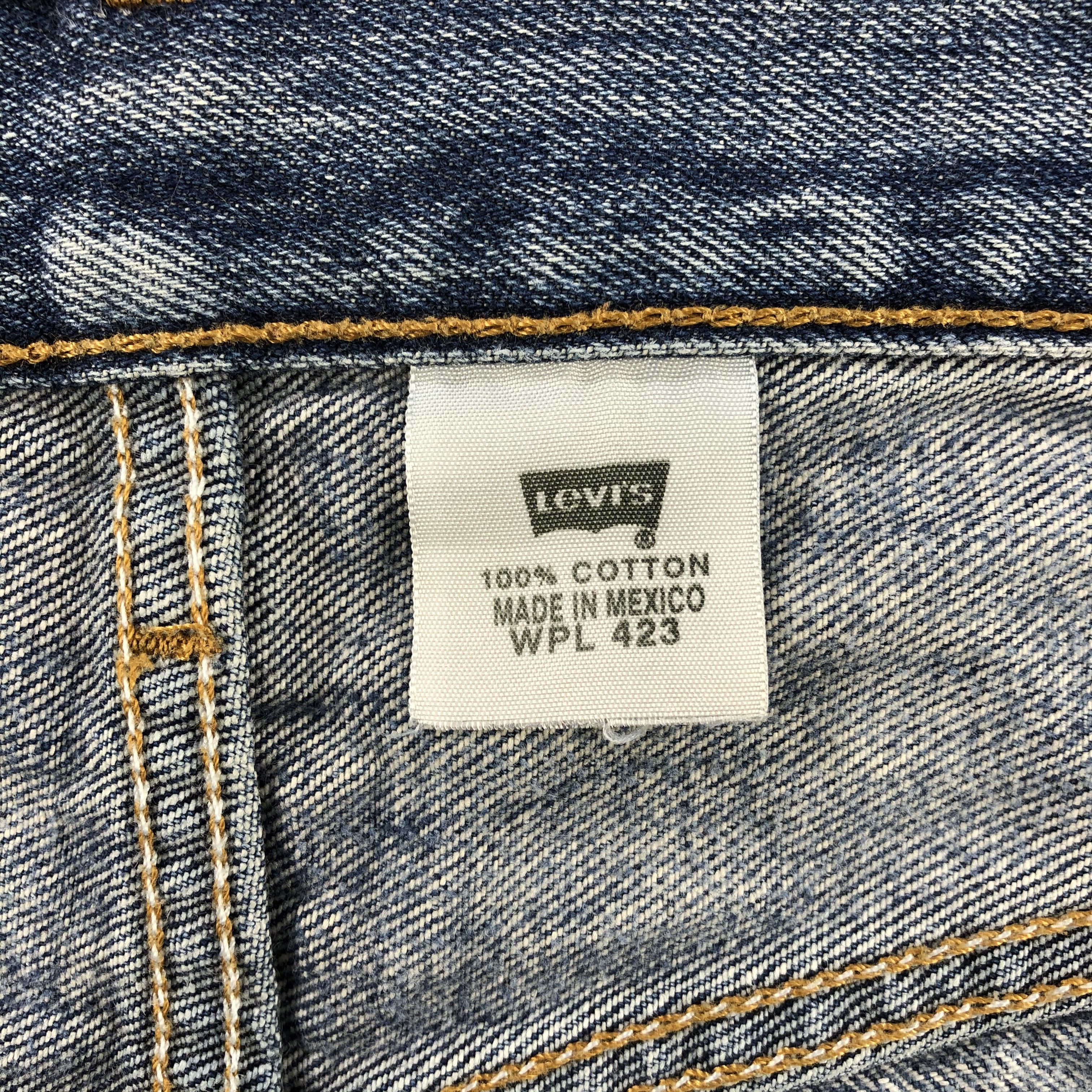 Levi's Vintage 90s Blue Wash Levis 501 Jeans-JM2090 Size 35" - 9 Thumbnail