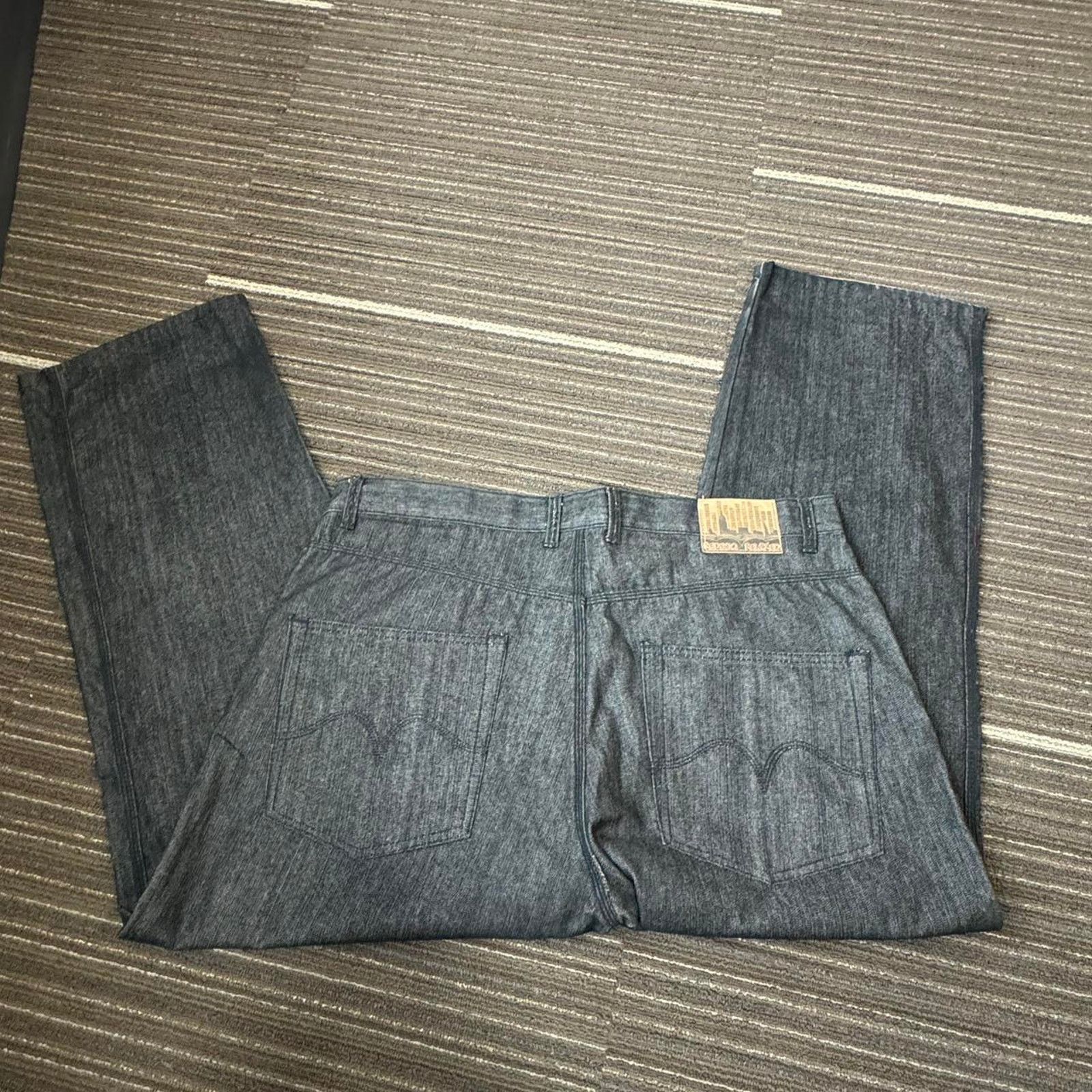 JNCO × Vintage Vintage Y2k Grunge RedBBQ Remixed Denim Black Baggy Jeans Size US 40 / EU 56 - 3 Thumbnail