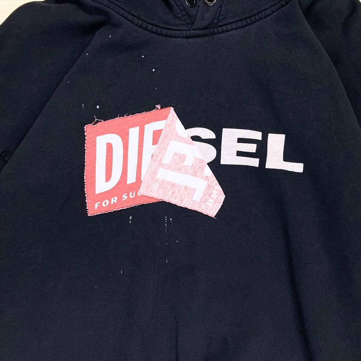 Diesel Diesel Ripped Logo distressed Black Hoodie Size US M / EU 48-50 / 2 - 4 Thumbnail