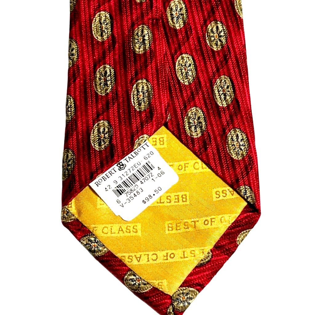 Robert Talbott Robert Talbott Best Class Red Men's Geometric 100% Silk Tie Size ONE SIZE - 2 Thumbnail