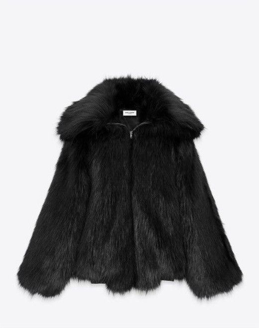 Saint Laurent Paris Oversize-collar jacket in animal-free fur Size US S / EU 44-46 / 1 - 1 Preview