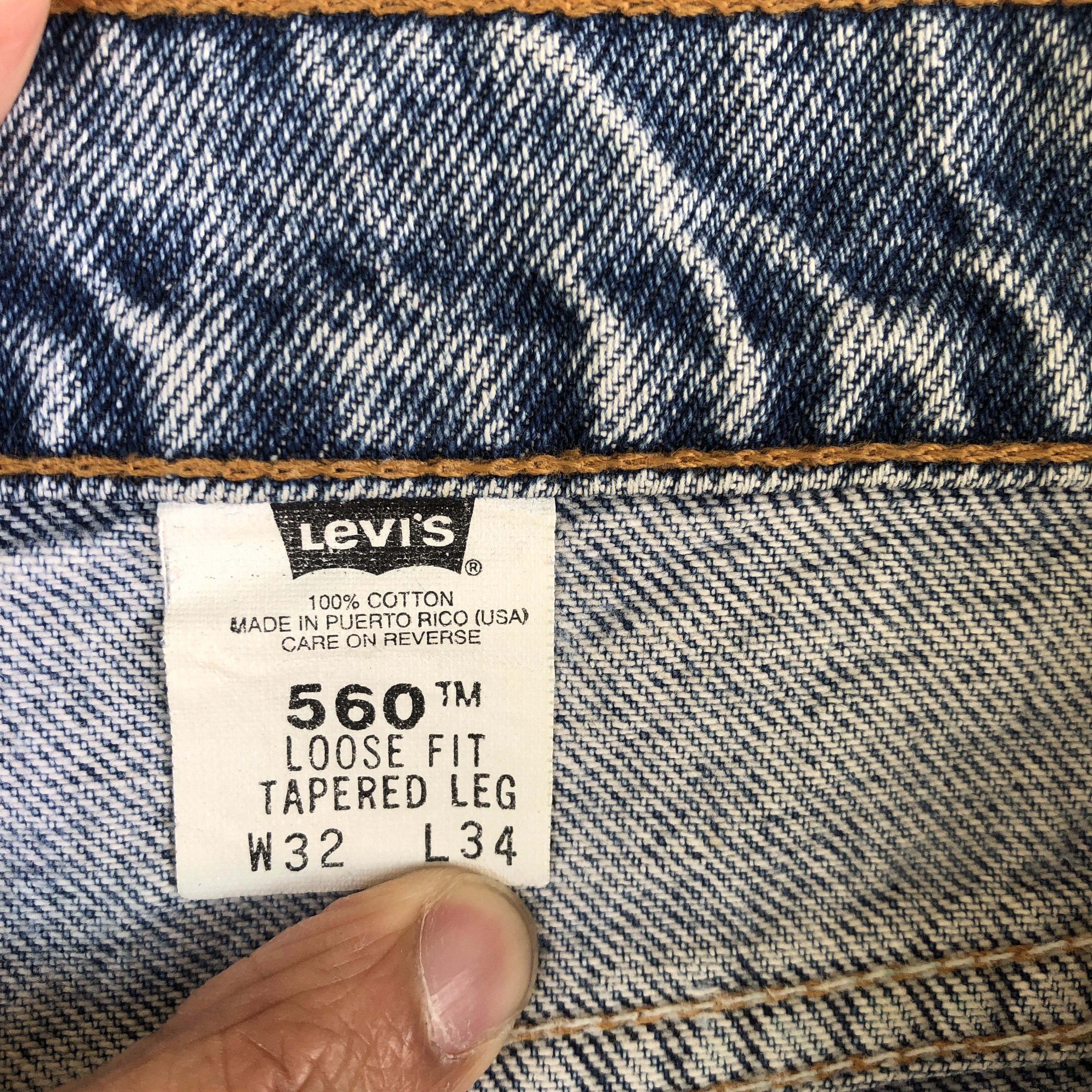 Levi's Vintage Levis 560 Jeans Distressed Orange Tab Levis Denim Size US 30 / EU 46 - 7 Thumbnail