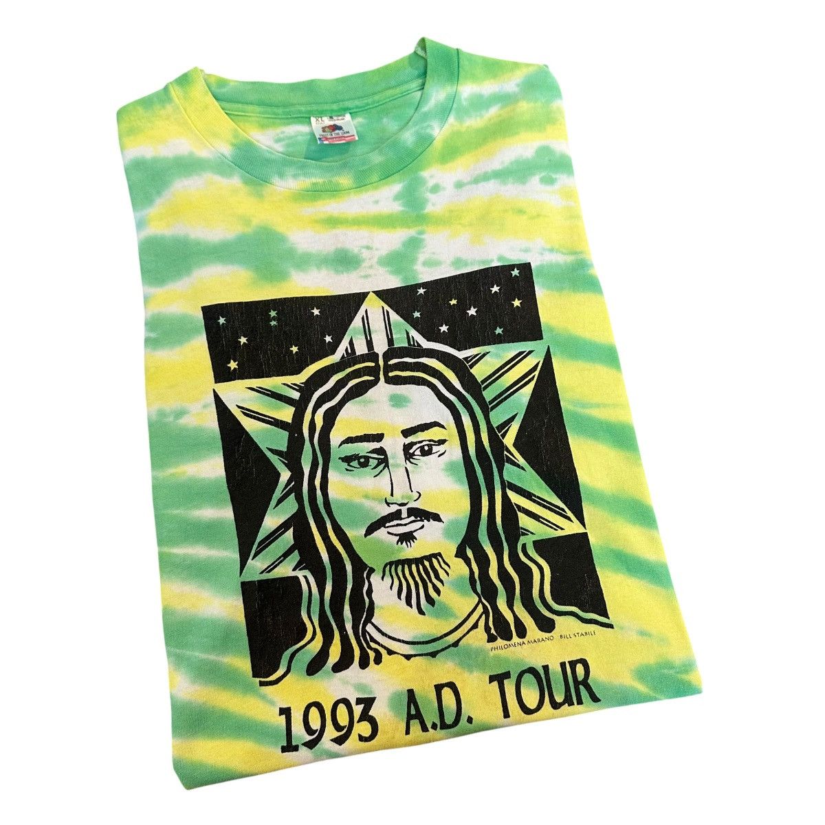 Vintage Vintage 1993 Jesus A.D Tour tie-dye tour shirt size XL Size US XL / EU 56 / 4 - 1 Thumbnail