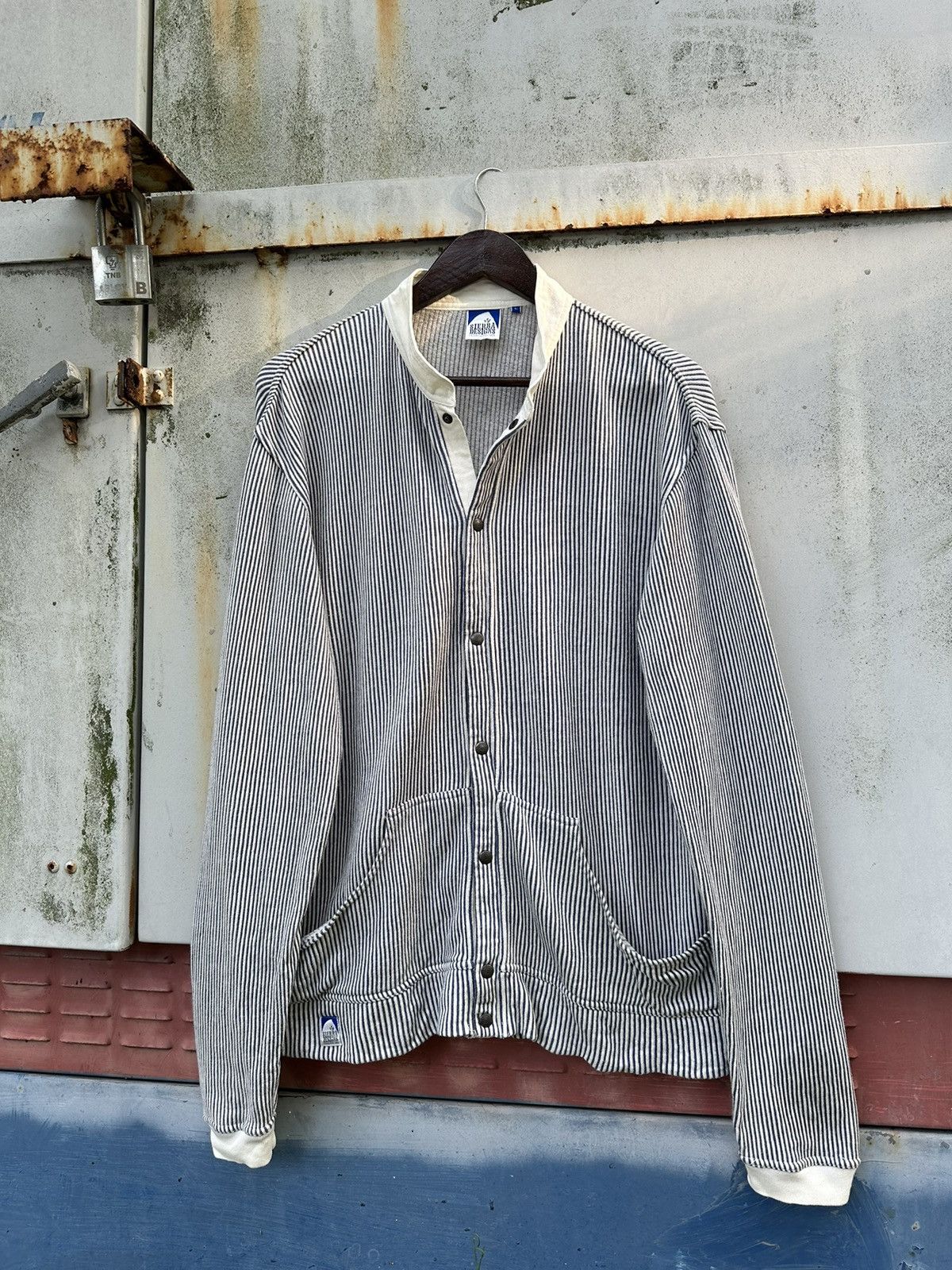 Sierra Designs 👹Vintage Sierra Design Chore Blue Striped Jacket Size US L / EU 52-54 / 3 - 7 Thumbnail