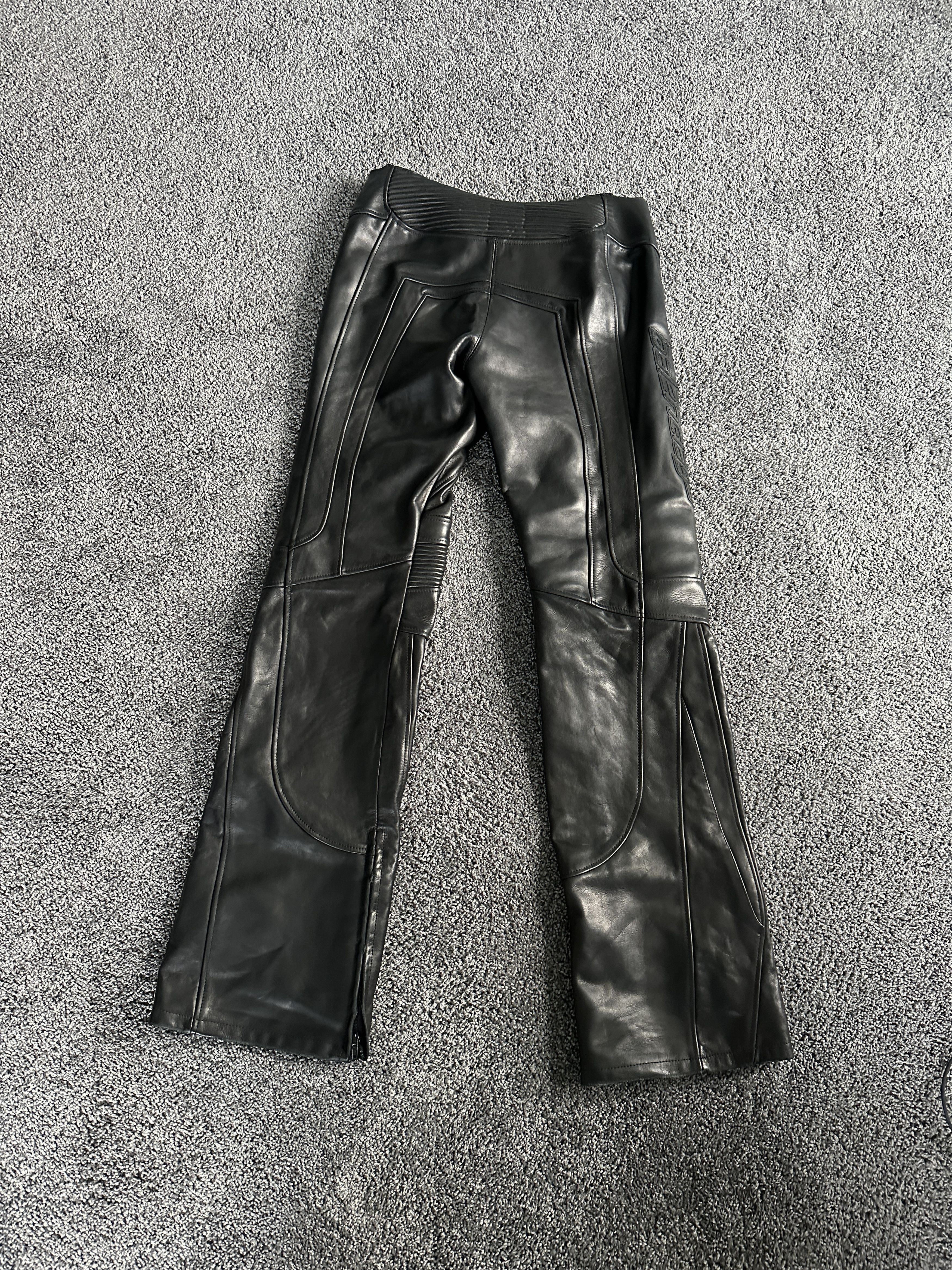 Balenciaga Balenciaga Black Low Waist Biker Leather Pants Size US 32 / EU 48 - 2 Thumbnail