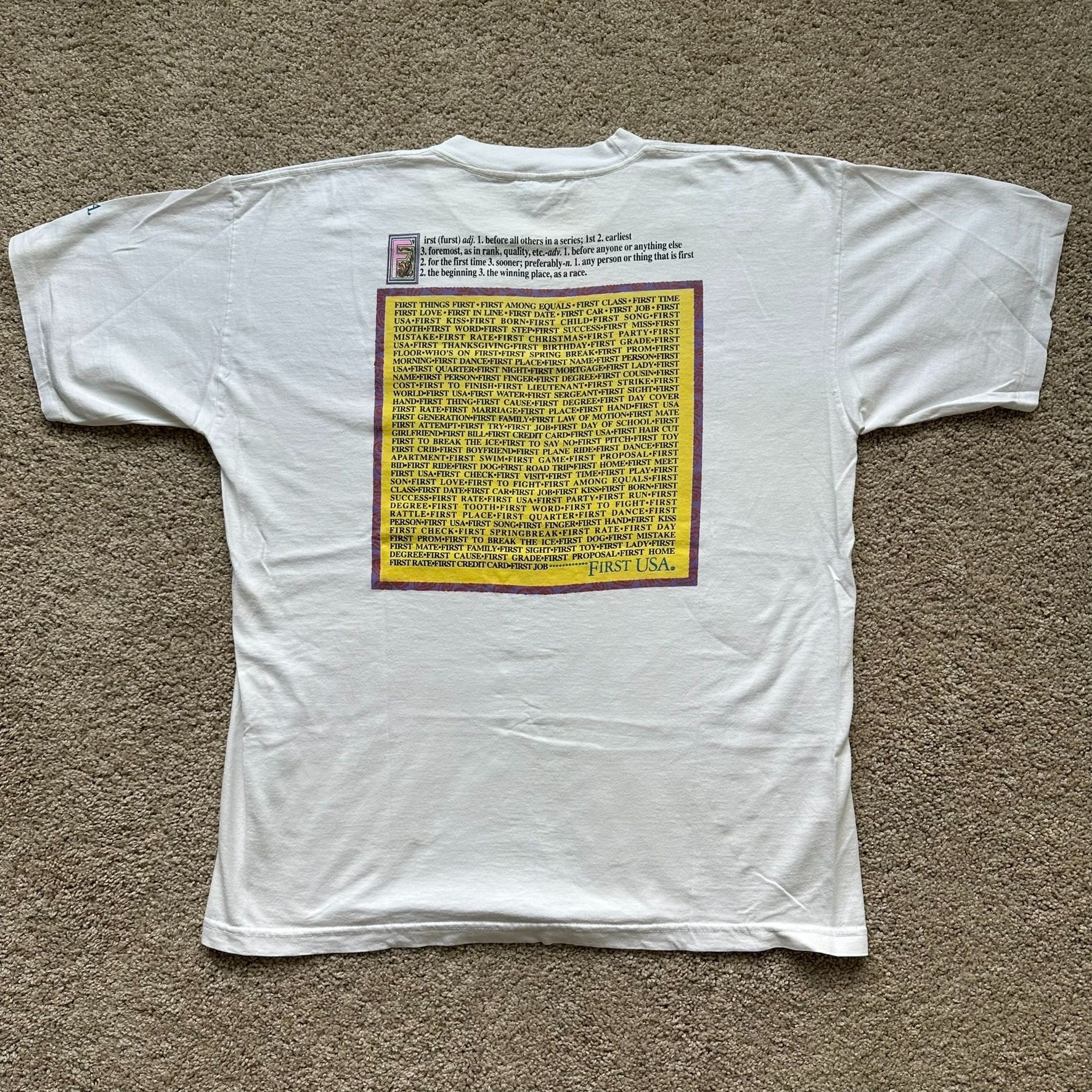 Vintage Vintage 90s VISA Credit Card T-Shirt First USA Bank Single S Size US XL / EU 56 / 4 - 3 Thumbnail