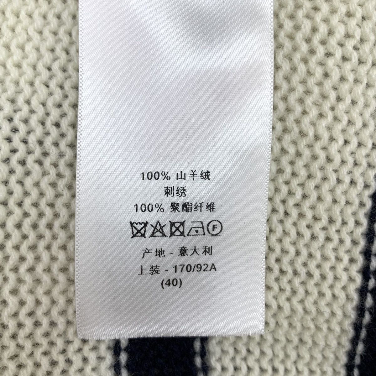 Dior Dior Striped Letter Cashmere Long Sleeve Knitwear K26WX Size M / US 6-8 / IT 42-44 - 7 Thumbnail
