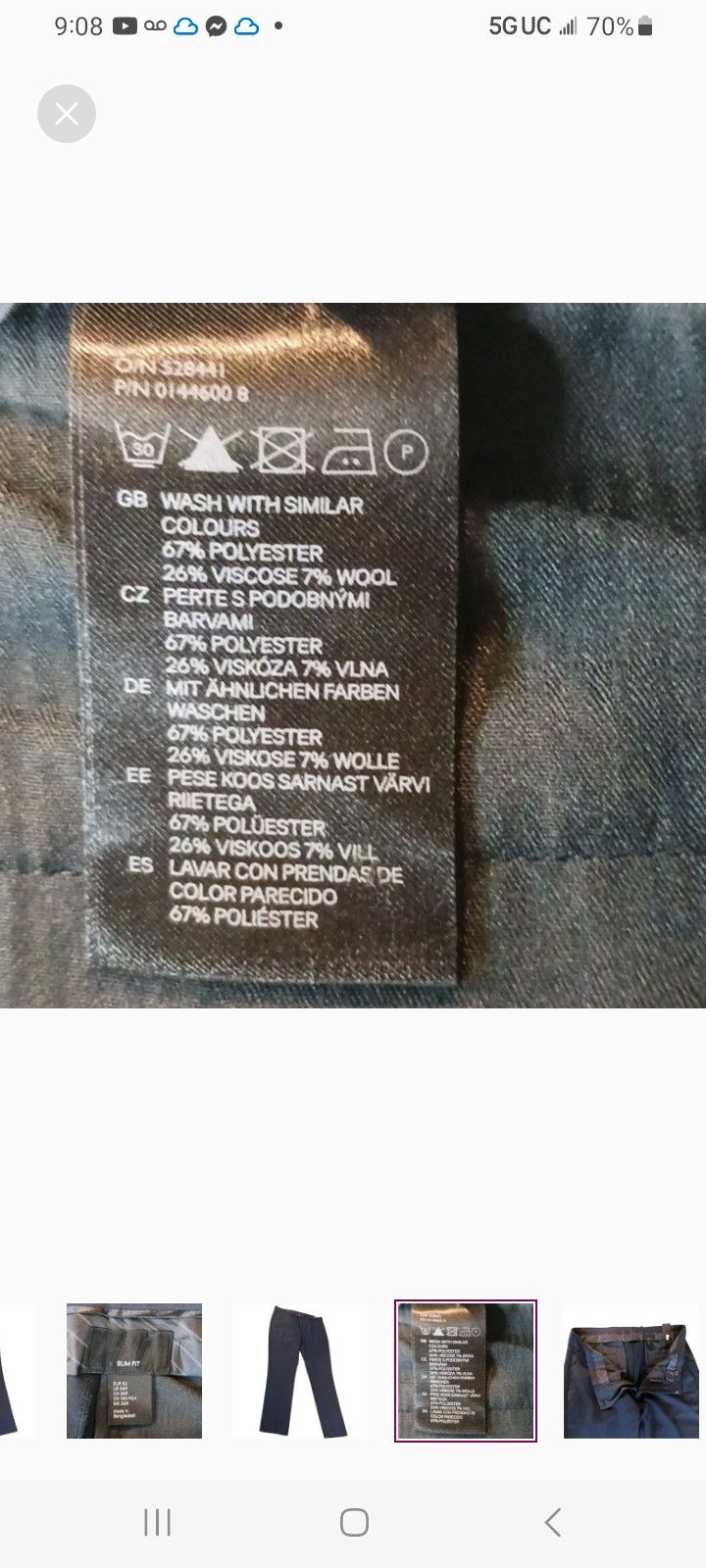 H&M H&M Navy Pants Size US 34 / EU 50 - 5 Thumbnail