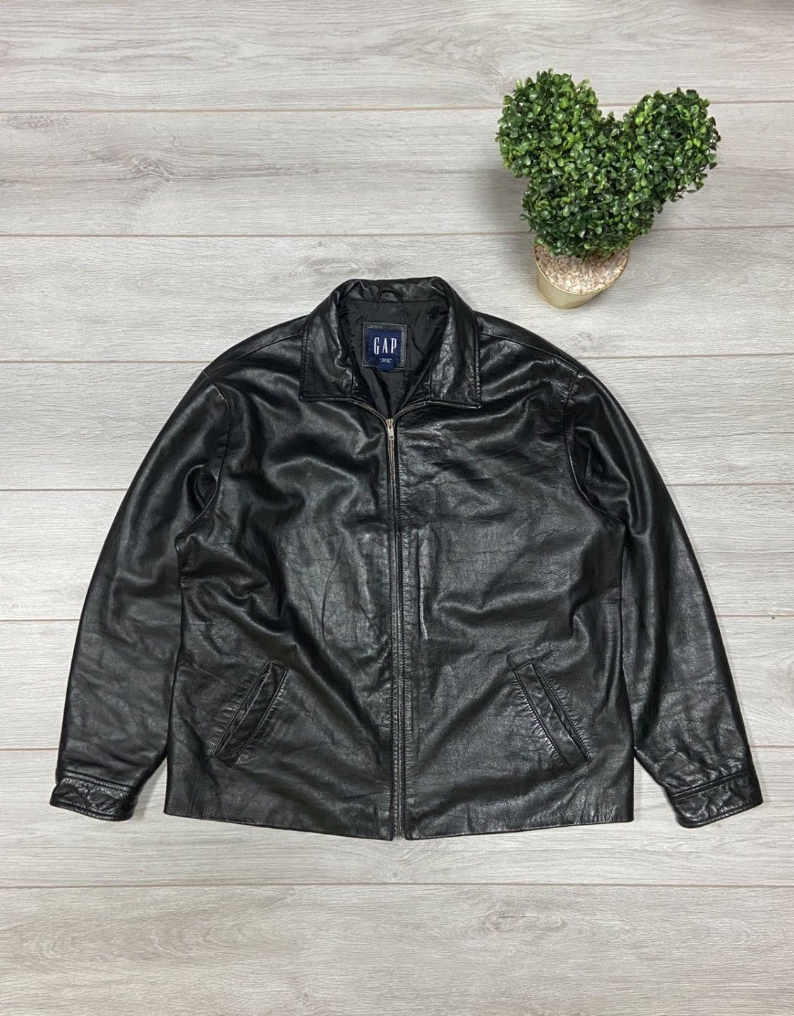Gap GAP vintage leather jacket zip up Size US XXL / EU 58 / 5 - 1 Thumbnail