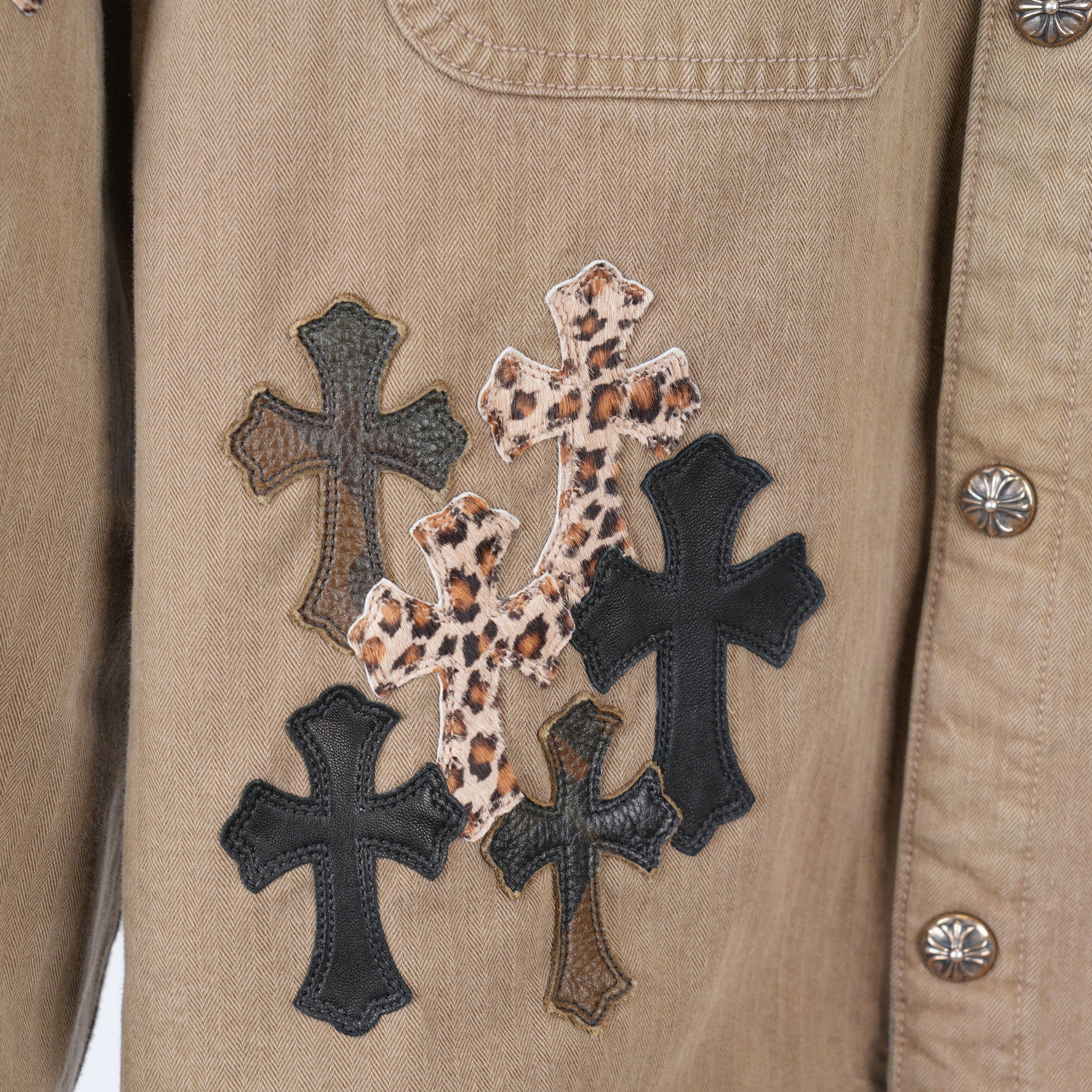 Chrome Hearts 1/1 CHROME HEARTS KHAKI WORK JACKET CROSS PATCH WITH HORSESH Size US L / EU 52-54 / 3 - 3 Thumbnail