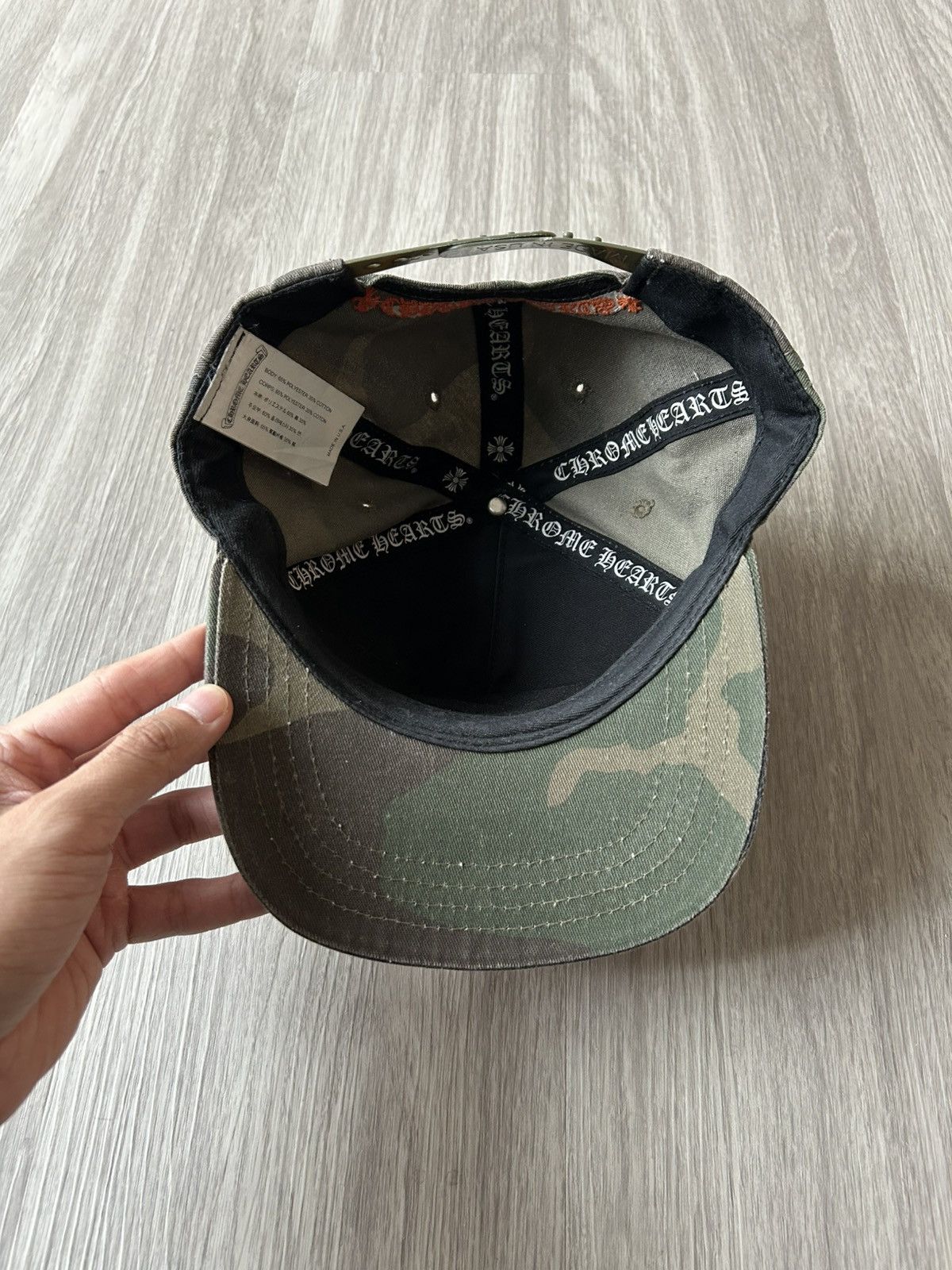 Chrome Hearts Chrome Hearts CH Baseball Snapback Hat Camo Size ONE SIZE - 7 Thumbnail
