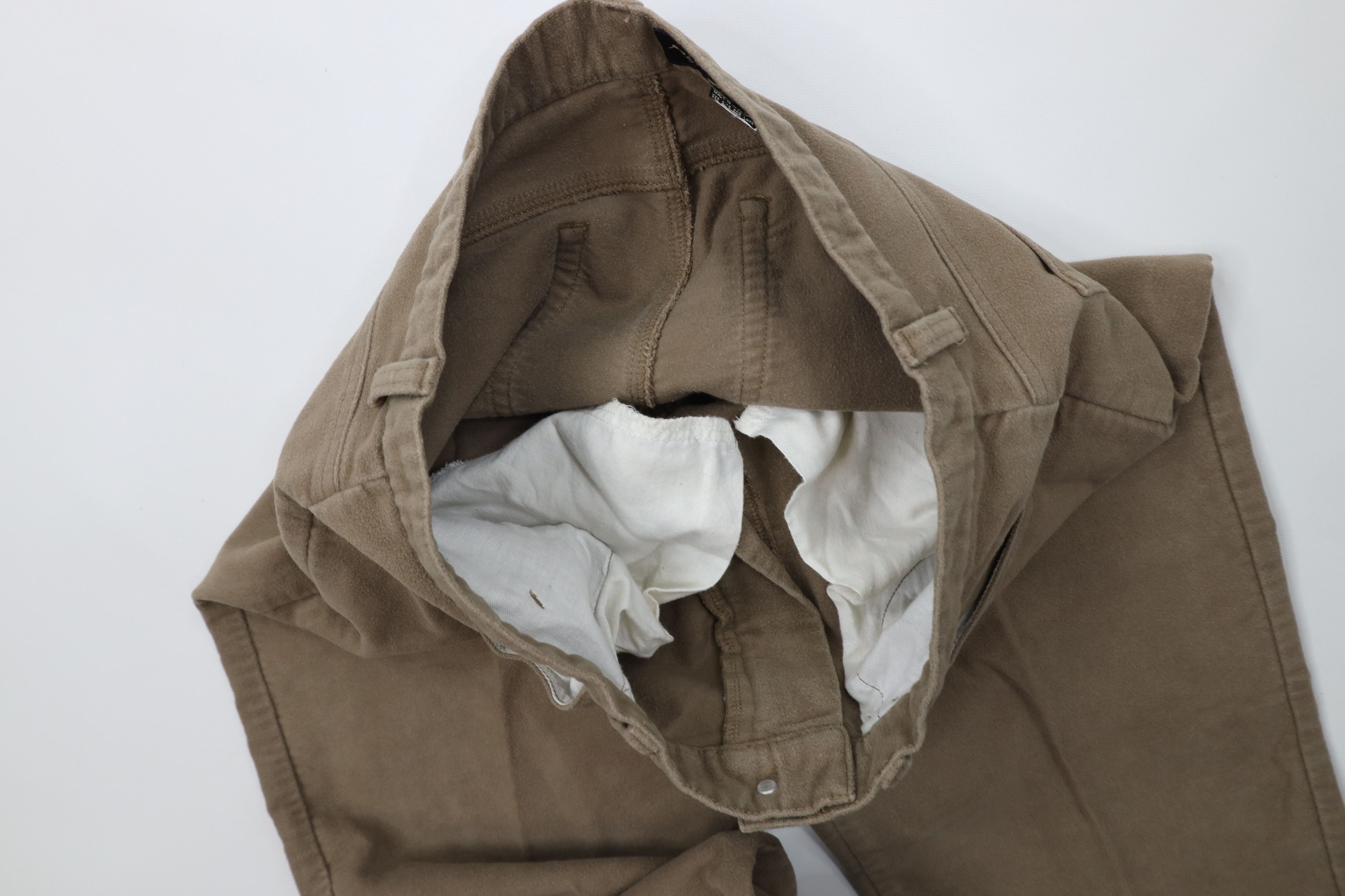 Eddie Bauer Vintage 90s Eddie Bauer Chamois Cloth Moleskin Chino Pants Size US 32 / EU 48 - 9 Thumbnail