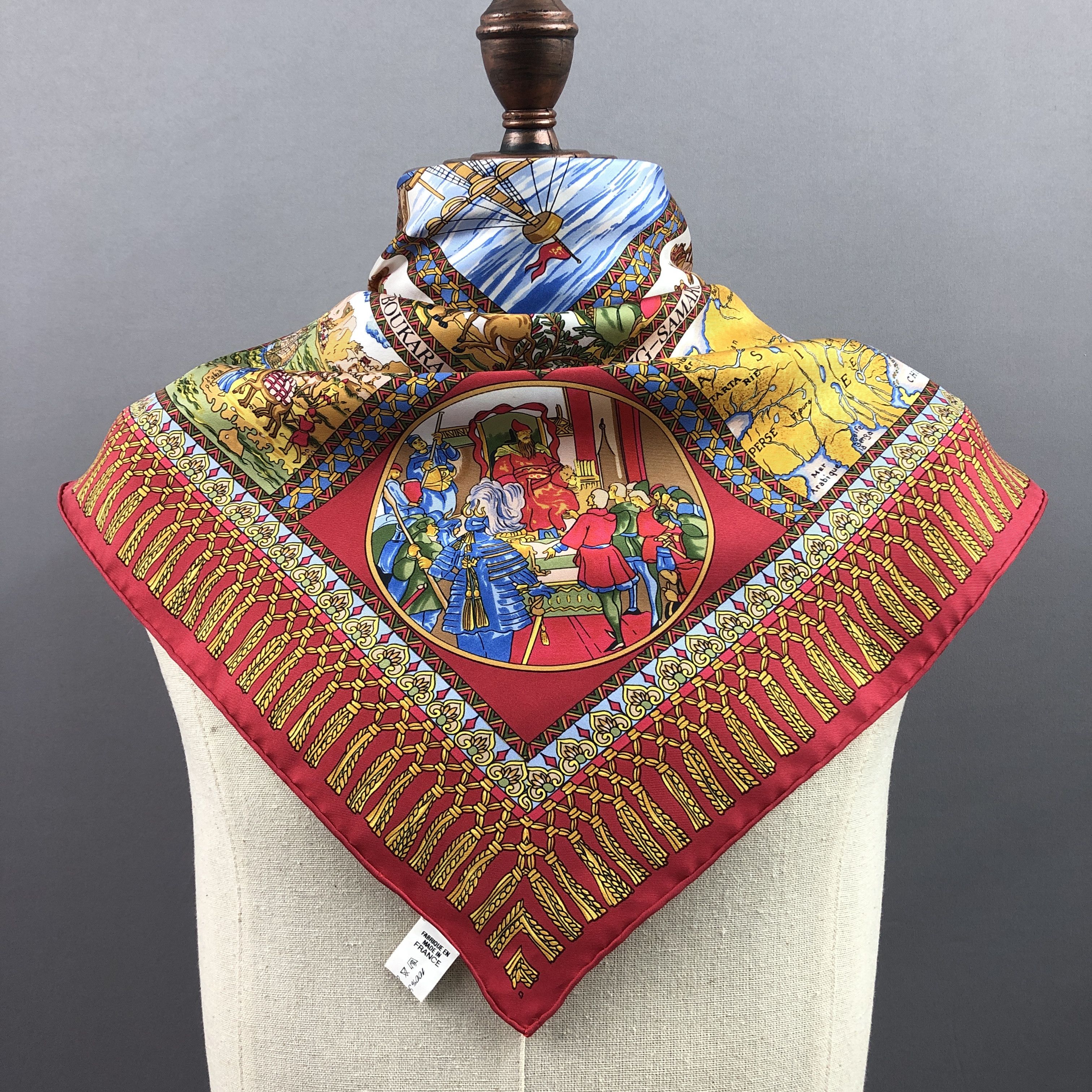 Other × Vintage Vintage The Silk Road SILK Scarf Twill Stole Wraps Scarves Size ONE SIZE - 2 Thumbnail