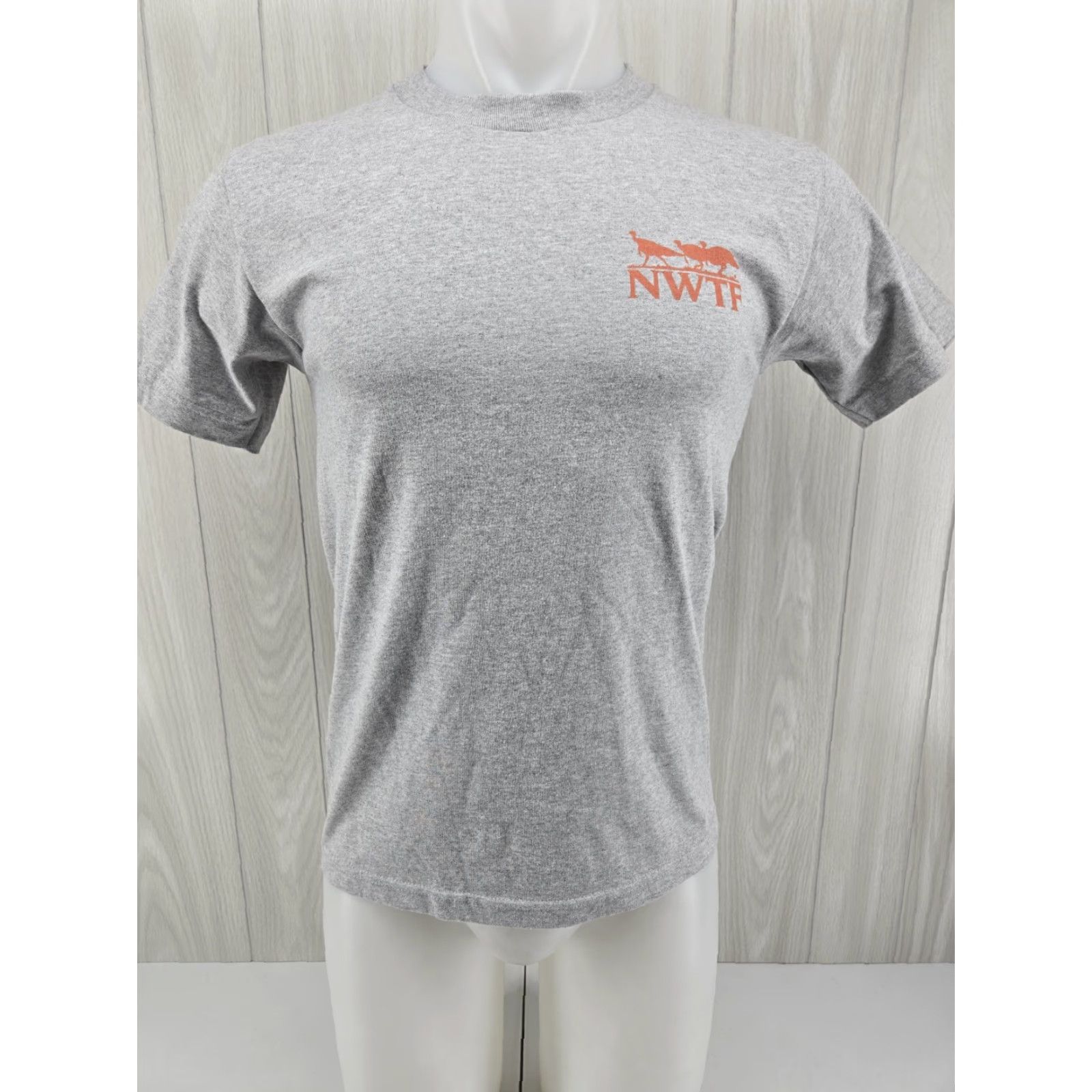 Vintage National Wild Turkey Federation Gray T Shirt Mens Size SMALL Size US S / EU 44-46 / 1 - 2 Thumbnail