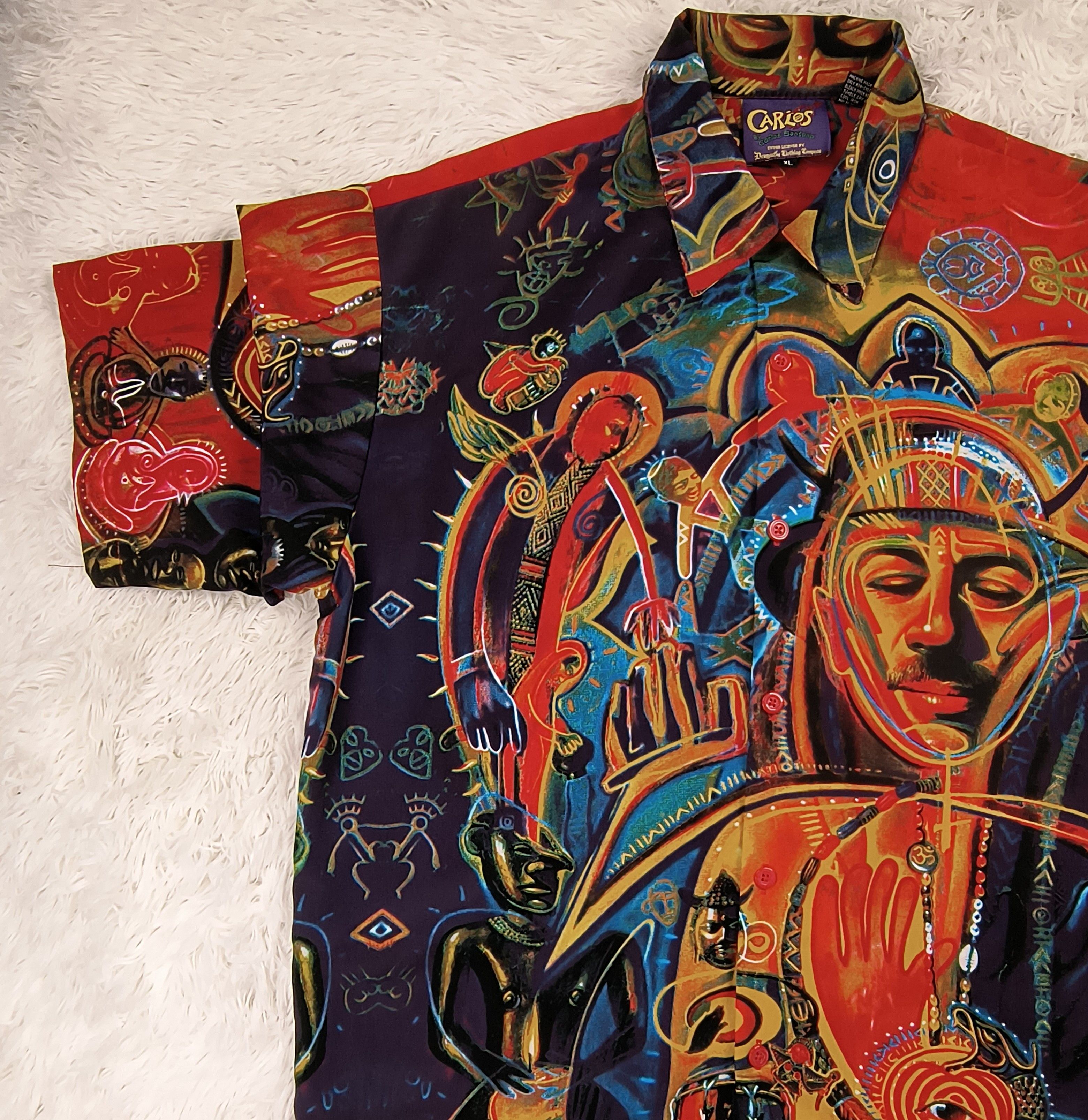 Dragonfly Vintage Carlos Santana shaman 90s button up shirt Size US XL / EU 56 / 4 - 4 Thumbnail