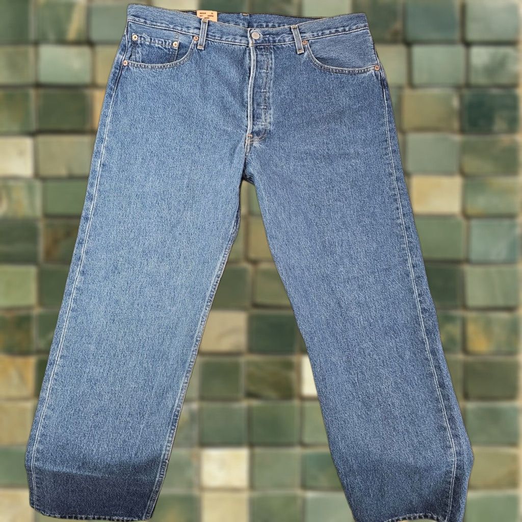 Levi's VINTAGE Levi's 501 Jeans Mens 38x30 Blue Made In Mexico NWT Deadstock Regular Fit 5-Pocket Denim Cotton Classic Straight USA Size US 38 / EU 54 - 1 Thumbnail
