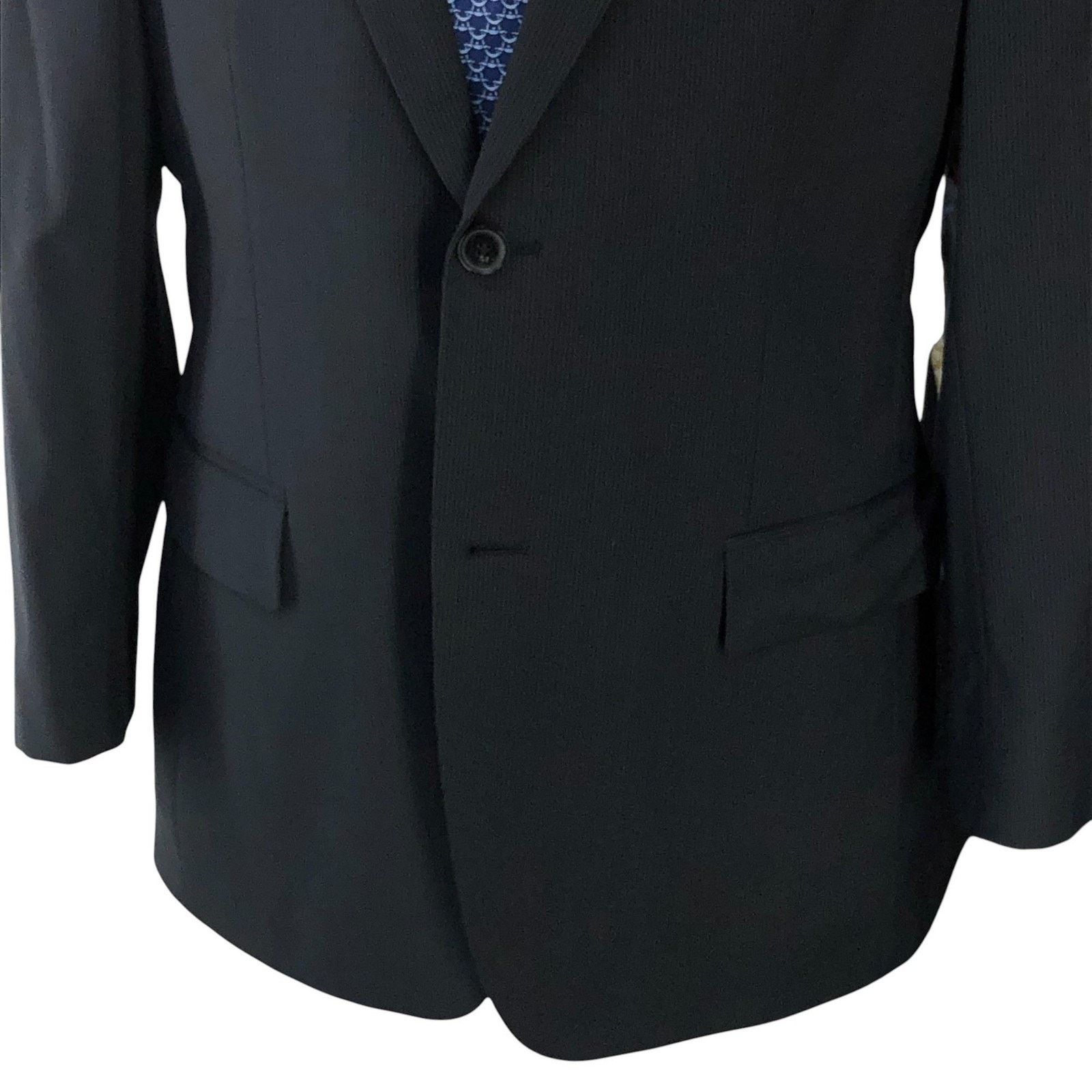 Hugo Boss Hugo Boss Sport Coat 38S Black Pinstripe Pasolini1/Movie1 Size 38S - 3 Thumbnail