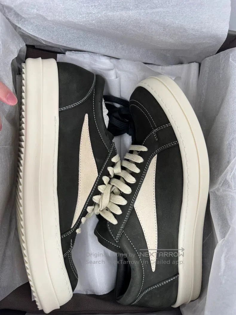 Rick Owens Rick Owens Dark Green Leather Sneakers- Size US 9 / EU 42 - 8 Thumbnail