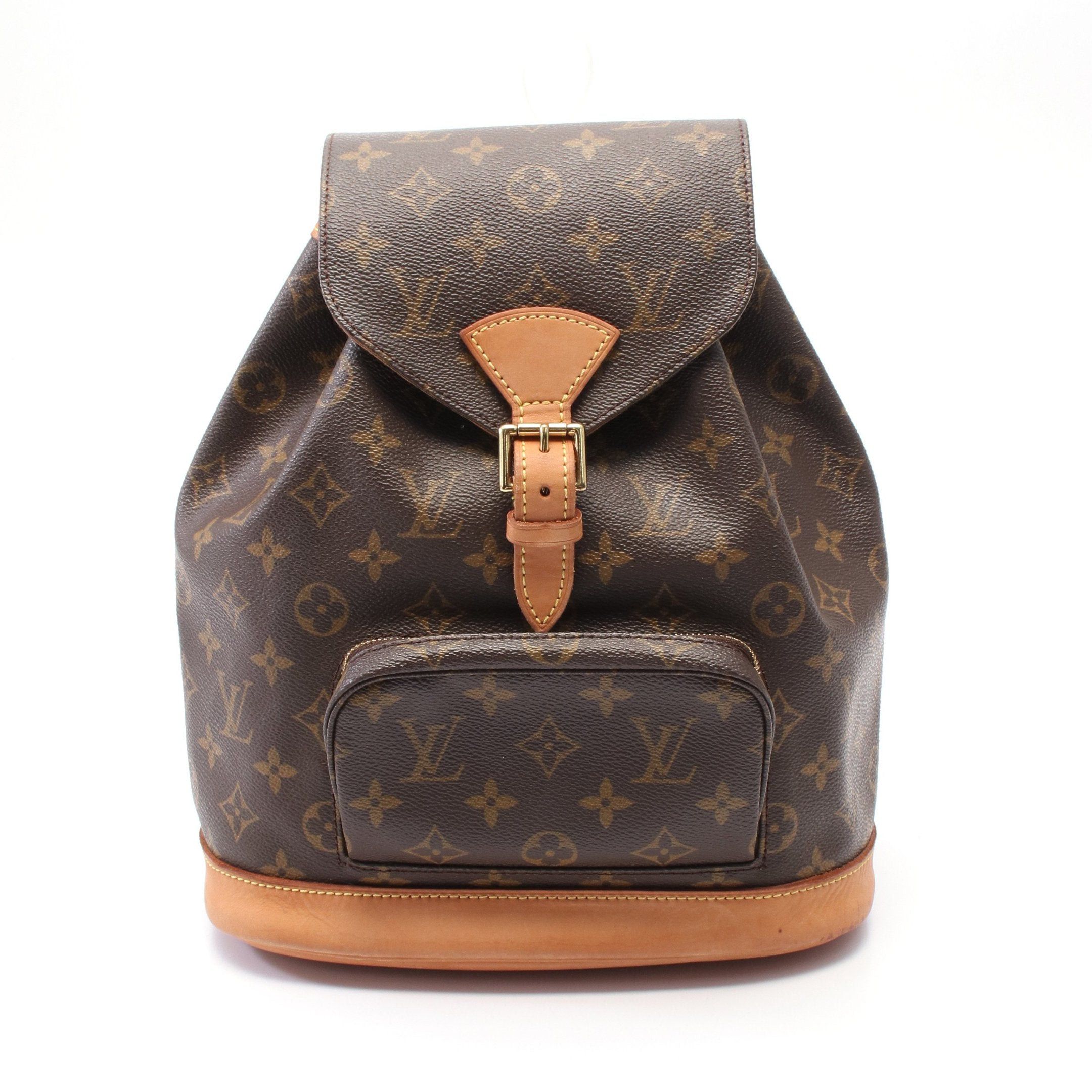 Louis Vuitton Louis Vuitton Montsouris Mm Monogram Backpack Rucksack Leather Brown Size ONE SIZE - 1 Thumbnail