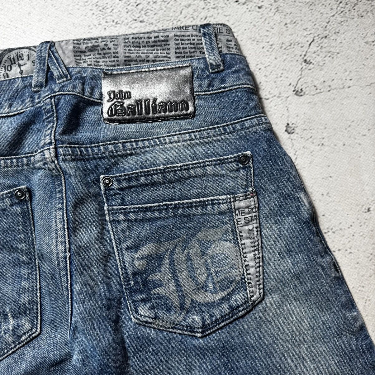John Galliano vintage y2k destroyed John galliano jeans double waist Size 28" / US 6 / IT 42 - 10 Thumbnail