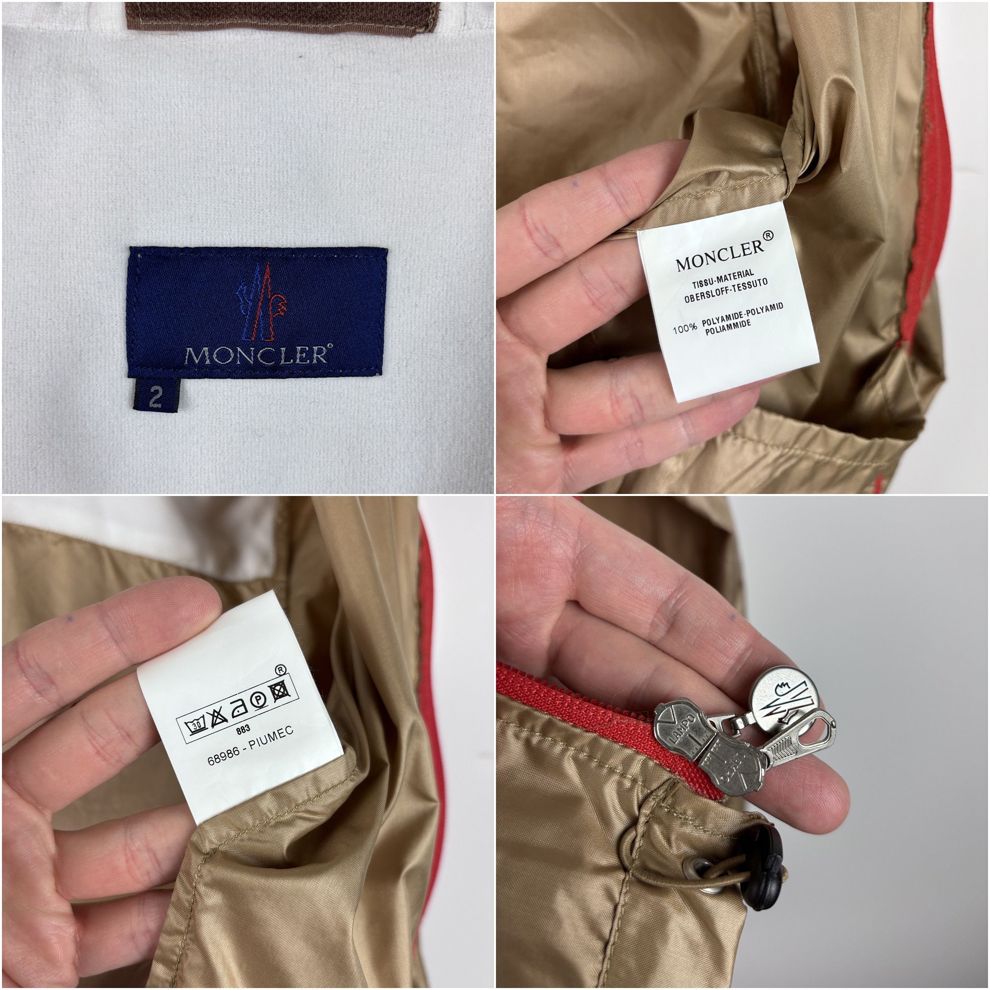Moncler × Vintage Vintage 90s Moncler Lightweight Windbreaker Jacket Size 2 Size M / US 6-8 / IT 42-44 - 10 Thumbnail