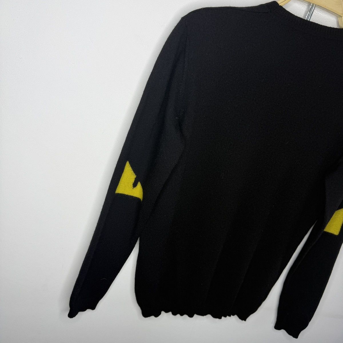 Fendi Fendi Eyes Sweater Black Wool Size US M / EU 48-50 / 2 - 10 Thumbnail