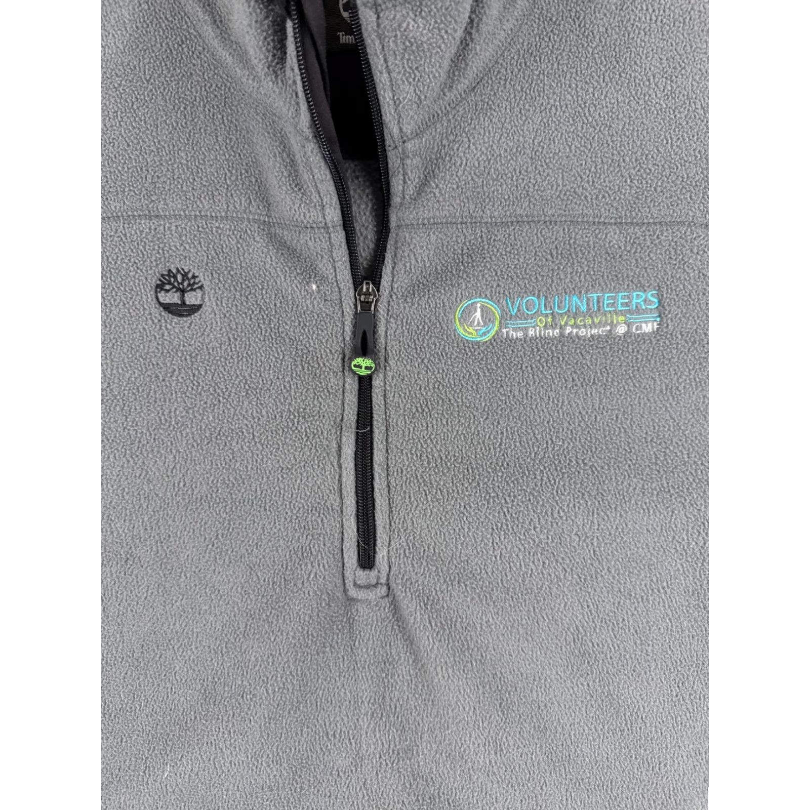 Timberland Timberland Mens Sweater Large Gray 1/4 Zip Polyester Fleece Mock Neck Embroidered Logo Size US L / EU 52-54 / 3 - 6 Thumbnail