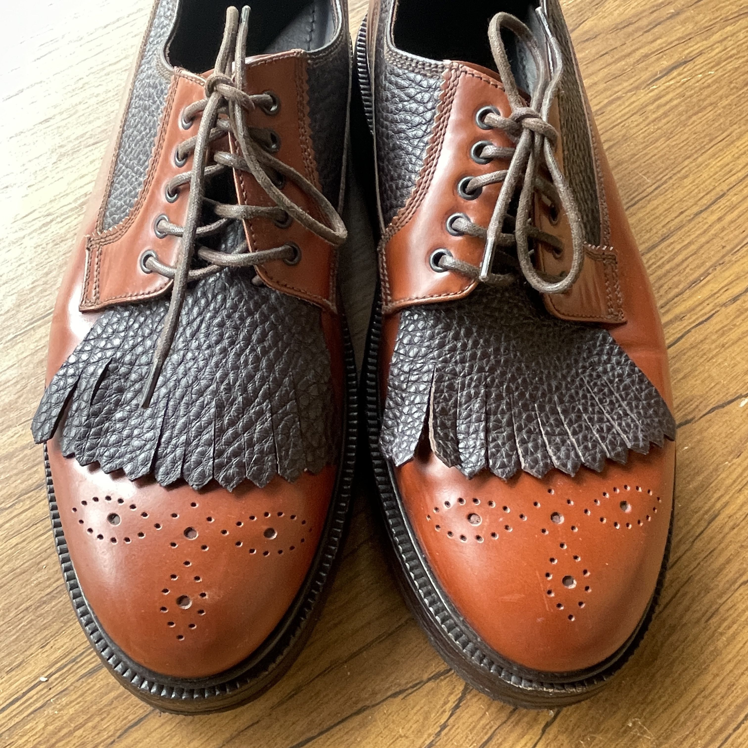 Giorgio Armani Giorgio Armani Leather Brogues Size US 9 / EU 42 - 2 Thumbnail