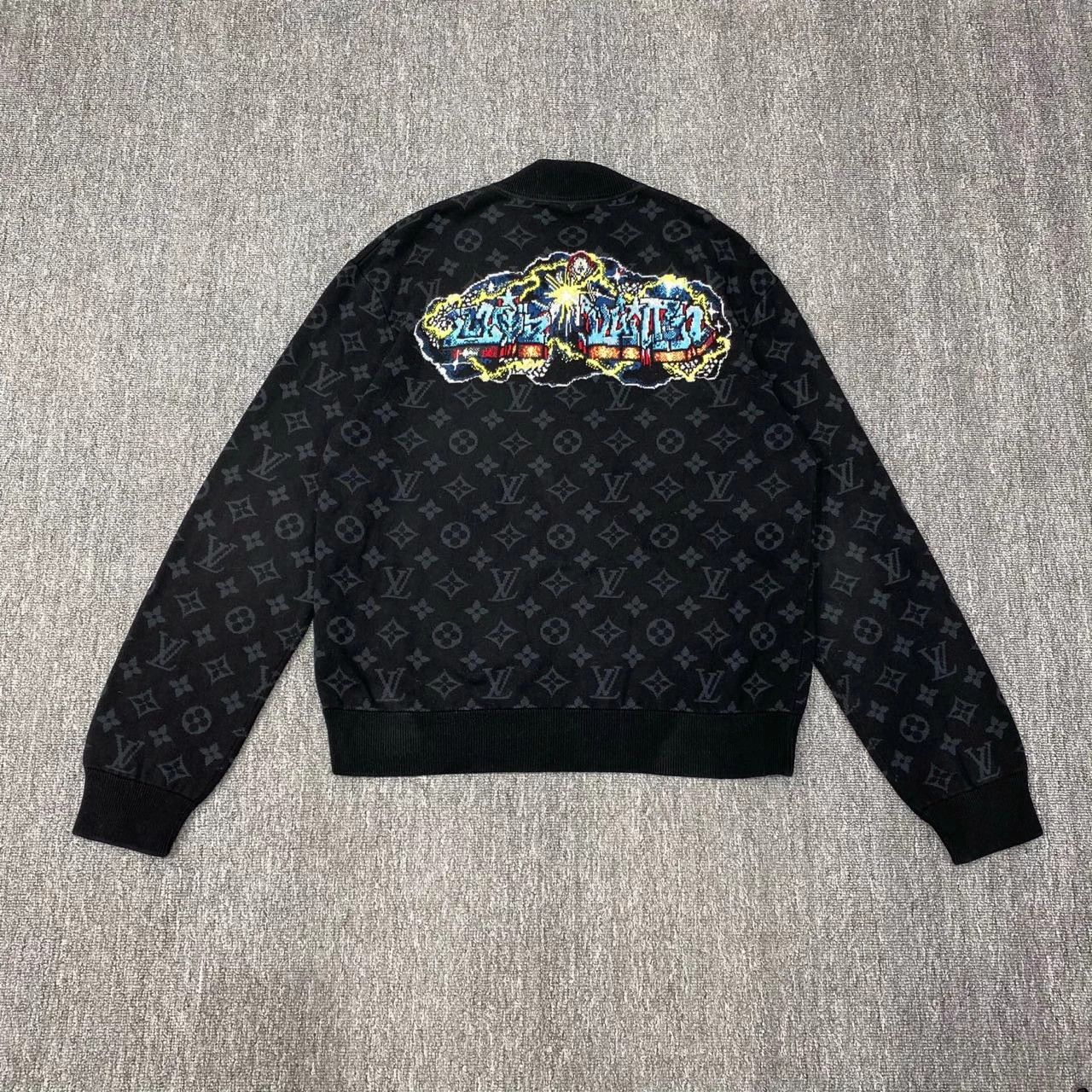 Louis Vuitton Louis Vuitton black monogrammed logo jacket Size M / US 6-8 / IT 42-44 - 2 Thumbnail