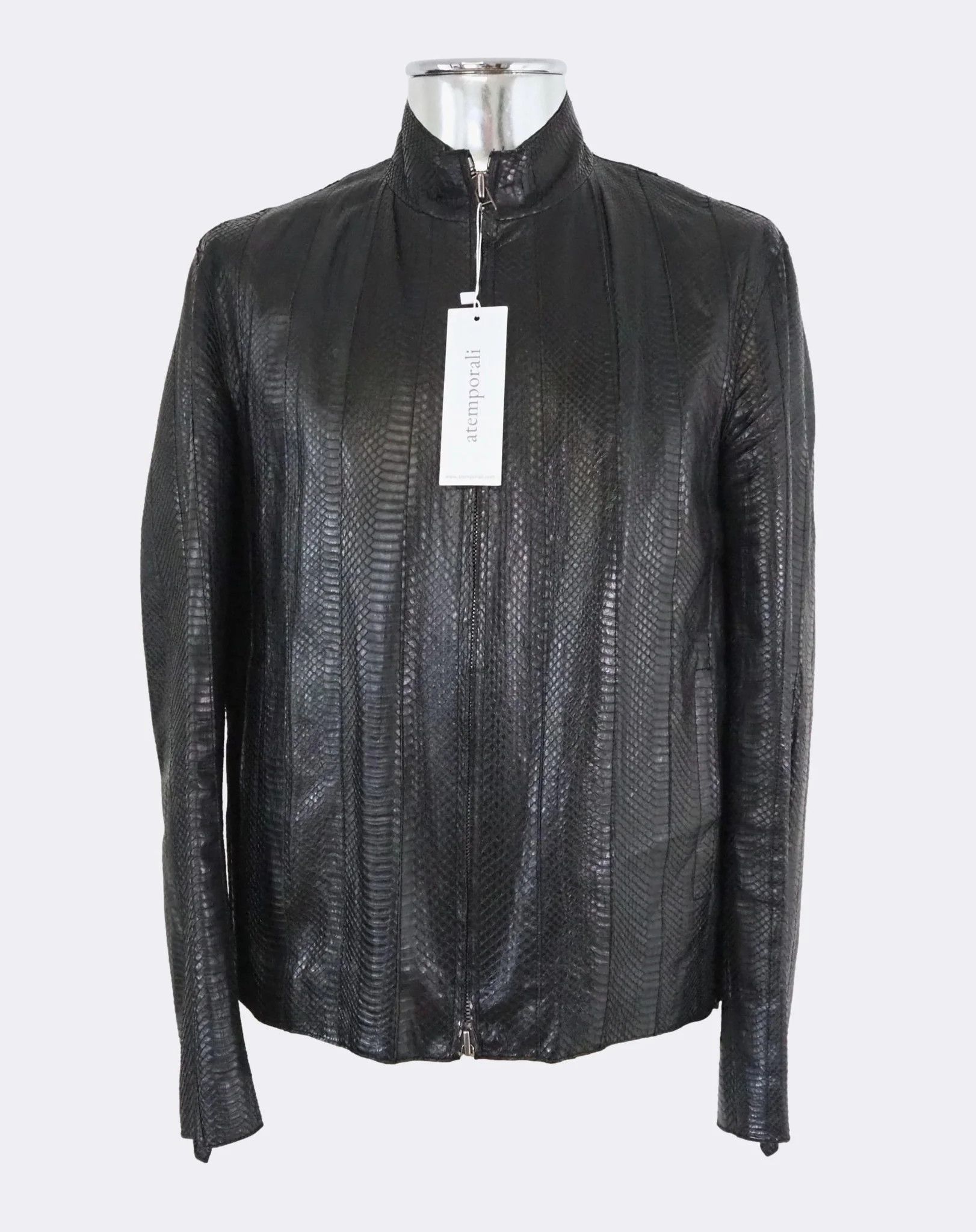 Hugo Boss Hugo Boss Black Snakeskin Leather Jacket $3950 Size US M / EU 48-50 / 2 - 1 Thumbnail