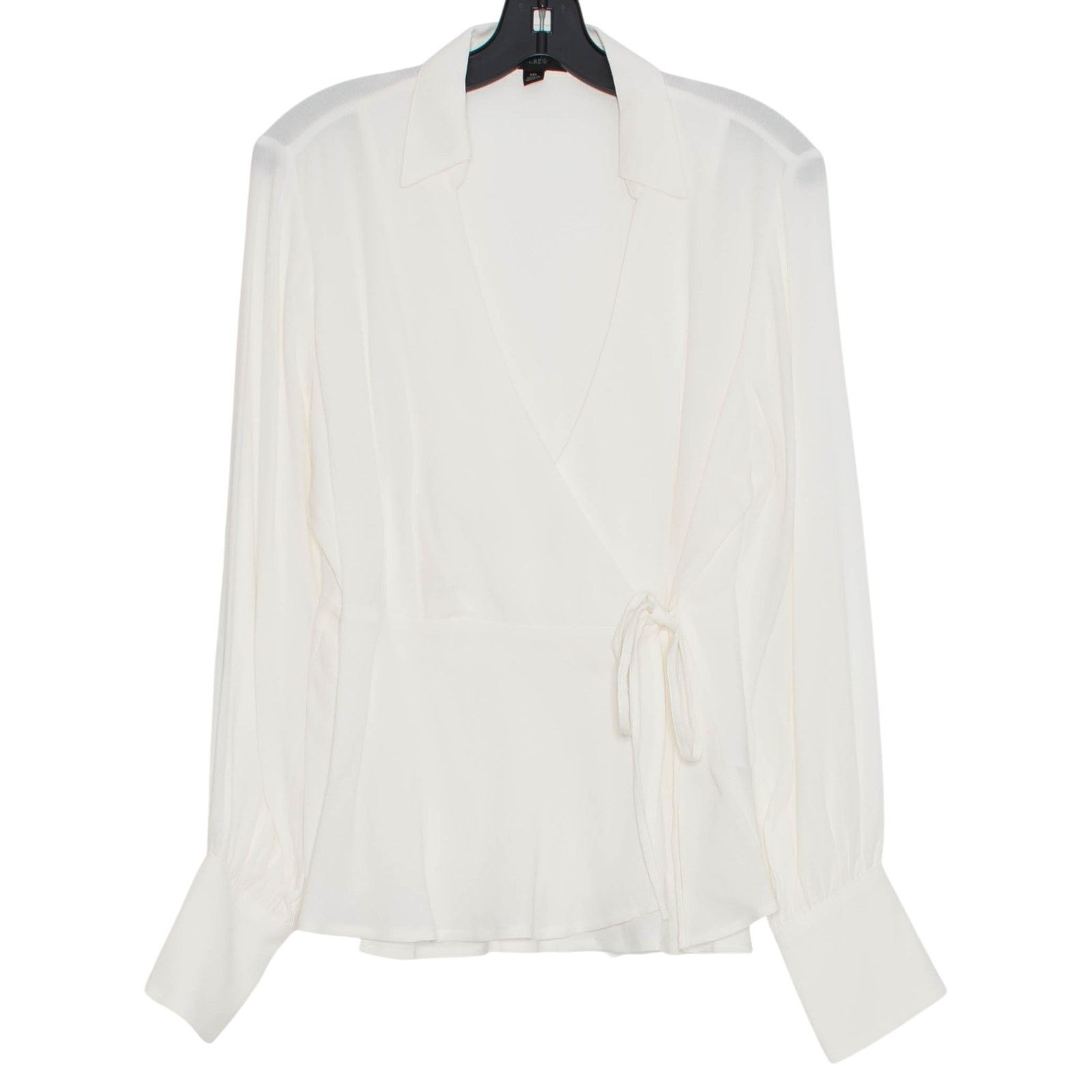 J.Crew J Crew Drapey Crepe Wrap Top Tie Waist Quiet Luxury 10 Chic Size L / US 10 / IT 46 - 1 Thumbnail