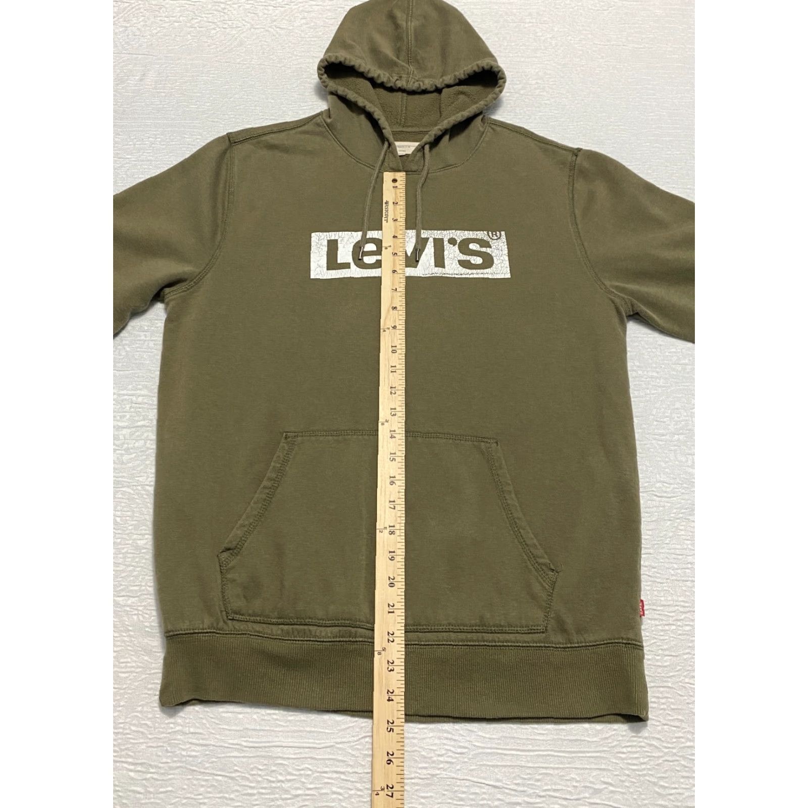Levi's Levi's Hoodie Mens Size S Green Logo Pocket Crew Neck Long Sleeve Pullover Sweatshirt Regular Fit Size US S / EU 44-46 / 1 - 7 Thumbnail