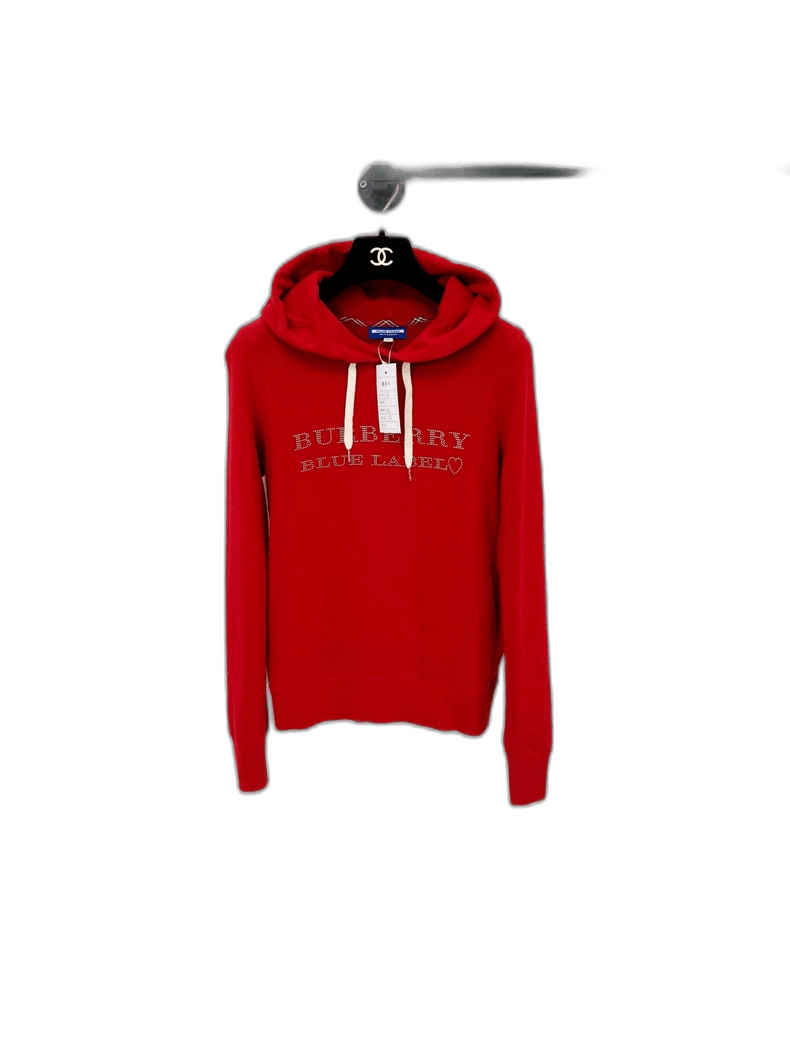Burberry Red Hoodie with Logo Print