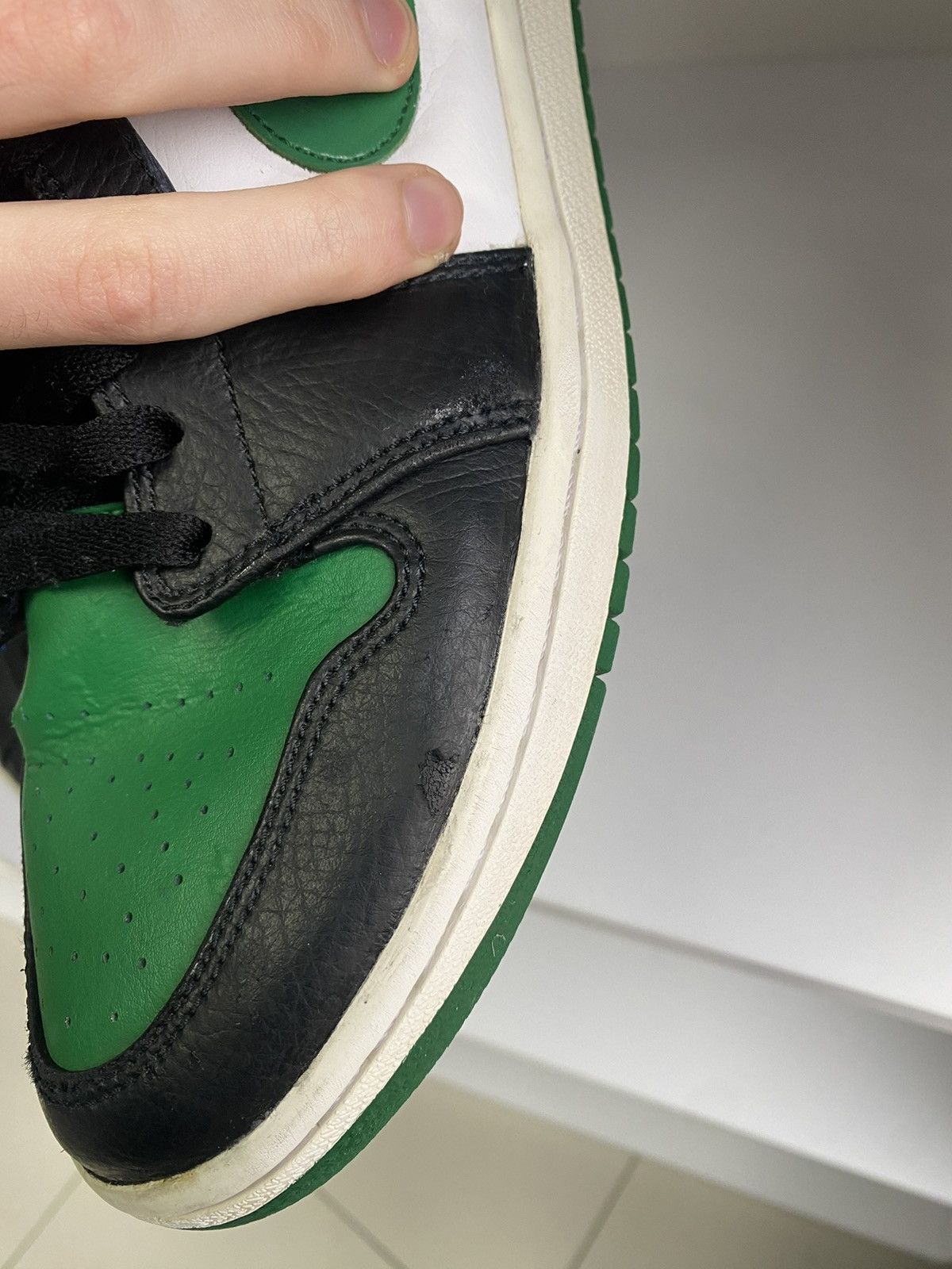 Nike × Vintage Vintage Nike Air Jordan 1 Mid Pine Green Black Size US 10 / EU 43 - 13 Thumbnail