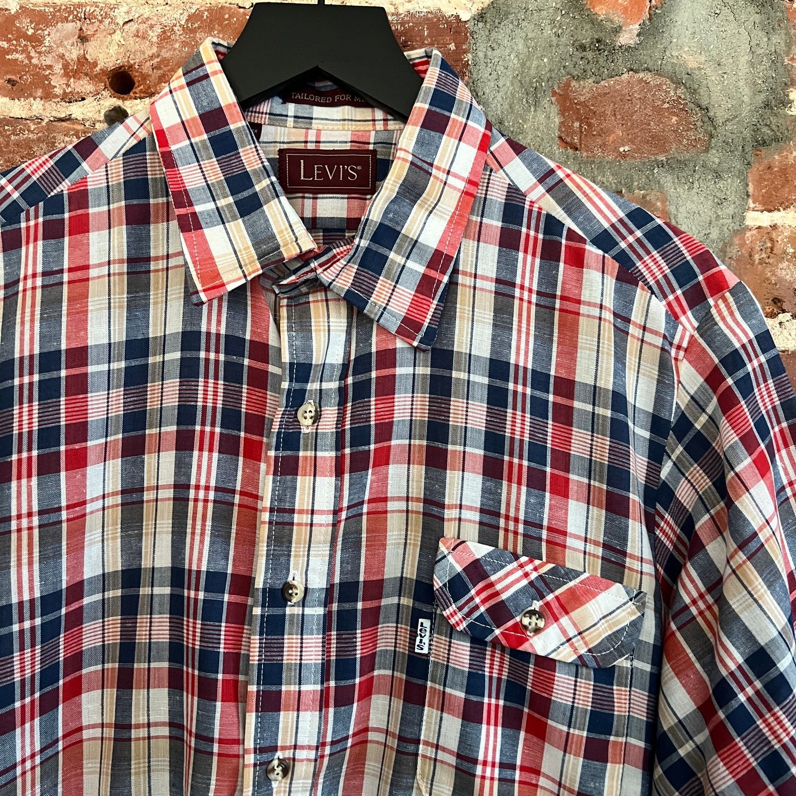 Levi's VTG 80s Levi's Men's Plaid Shirt MADE IN USA L 22x31 Size US L / EU 52-54 / 3 - 1 Thumbnail
