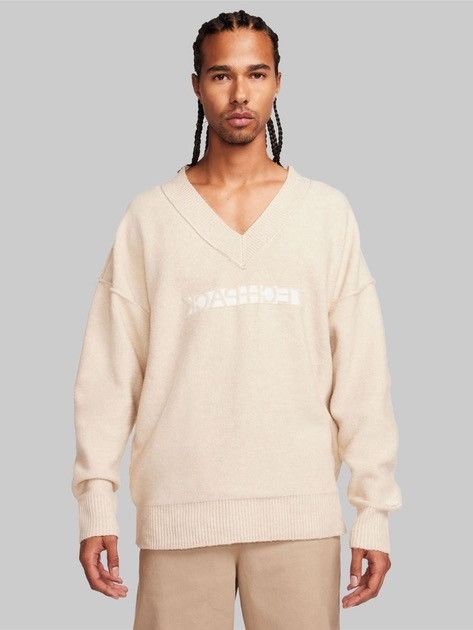 Nike × Vintage Vintage NIKE TECH PACK ENGINEERED KNIT SWEATSHIRT BEIGE Size US S / EU 44-46 / 1 - 6 Thumbnail