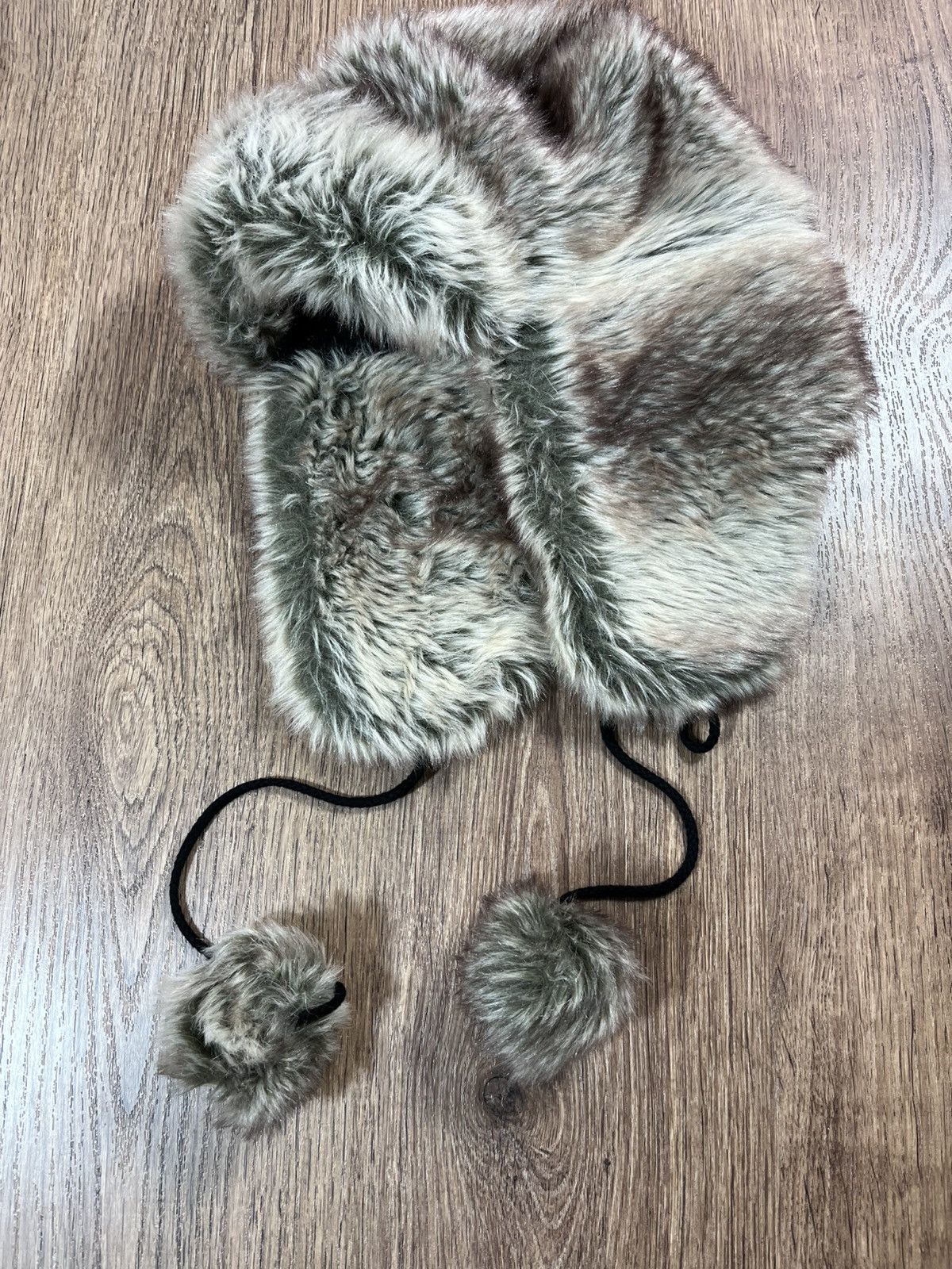 Japanese Brand Vintage Crazy Y2k Fuzzy Fur Ushanka Hat Size ONE SIZE - 1 Thumbnail